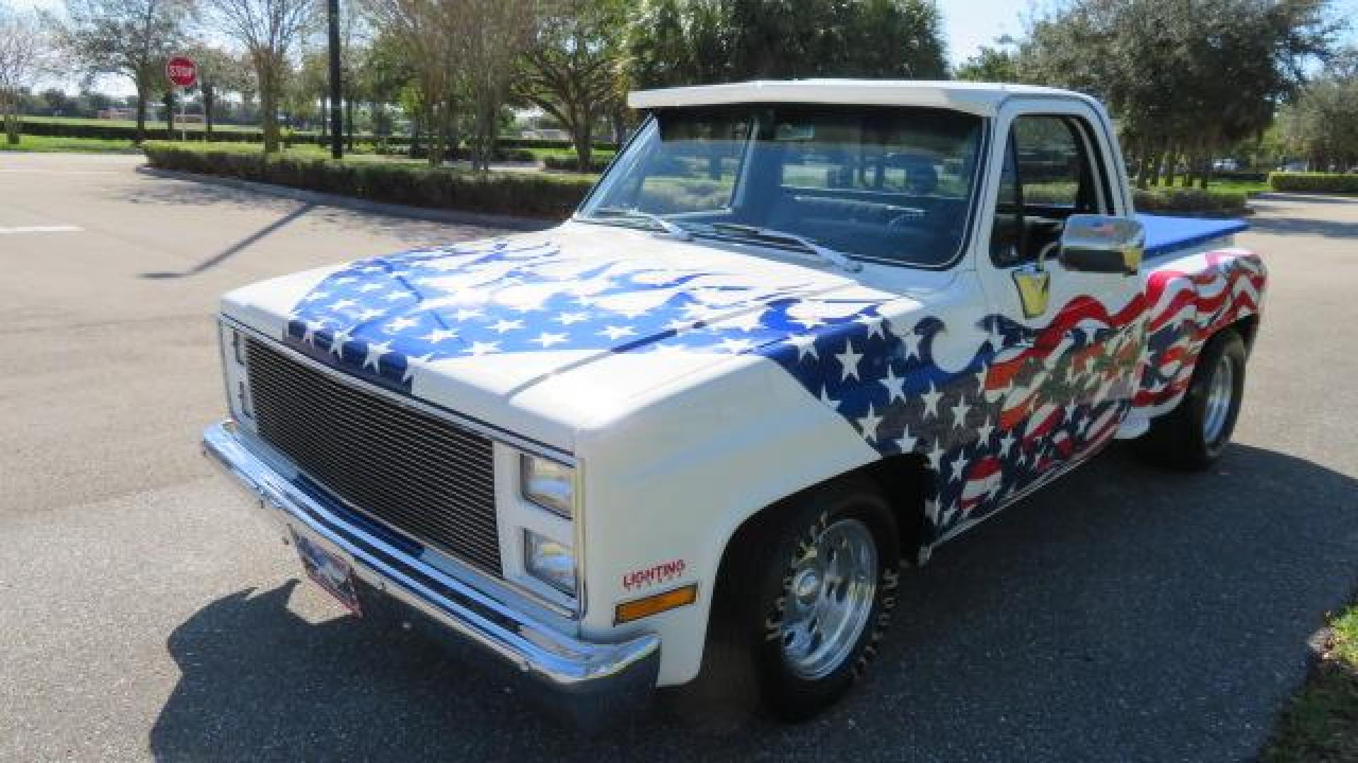 1986 White /Black Chevrolet Silverado 1500 Custom Deluxe 2WD (2GCDC14H5G1) with an 5.0L V8 OHV engine, located at 4301 Oak Circle #19, Boca Raton, FL, 33431, (954) 561-2499, 26.388861, -80.084038 - You are looking at an Absolutely Stunning Show Winning 1986 Chevy C10 Stepside that had a frame off restoration. This is a highly decorated show truck that has won many trophies across many different categories. It's radical and turns heads everywhere. This truck went through a highly meticulous fra - Photo#33