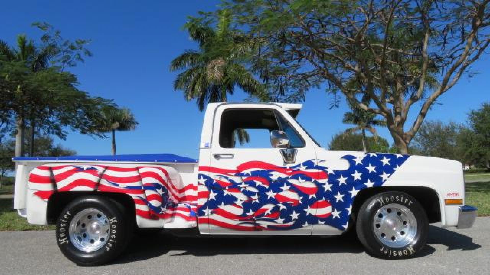 1986 White /Black Chevrolet Silverado 1500 Custom Deluxe 2WD (2GCDC14H5G1) with an 5.0L V8 OHV engine, located at 4301 Oak Circle #19, Boca Raton, FL, 33431, (954) 561-2499, 26.388861, -80.084038 - You are looking at an Absolutely Stunning Show Winning 1986 Chevy C10 Stepside that had a frame off restoration. This is a highly decorated show truck that has won many trophies across many different categories. It's radical and turns heads everywhere. This truck went through a highly meticulous fra - Photo#4