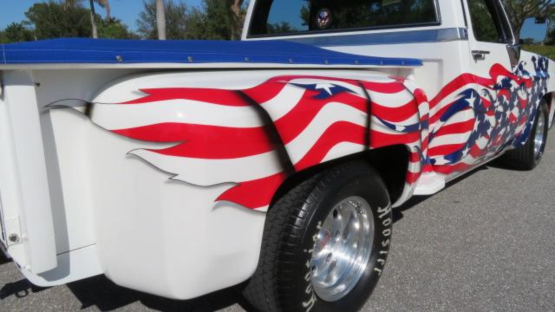 1986 White /Black Chevrolet Silverado 1500 Custom Deluxe 2WD (2GCDC14H5G1) with an 5.0L V8 OHV engine, located at 4301 Oak Circle #19, Boca Raton, FL, 33431, (954) 561-2499, 26.388861, -80.084038 - You are looking at an Absolutely Stunning Show Winning 1986 Chevy C10 Stepside that had a frame off restoration. This is a highly decorated show truck that has won many trophies across many different categories. It's radical and turns heads everywhere. This truck went through a highly meticulous fra - Photo#49