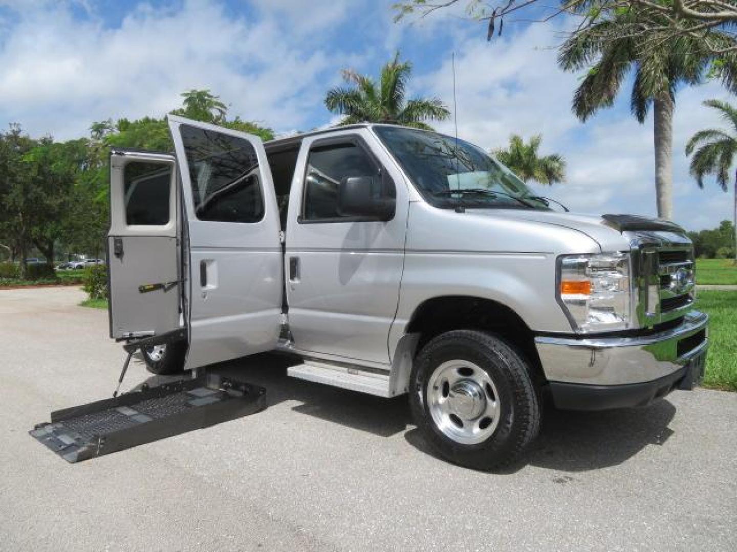 2010 Gold Ford Econoline Wagon E-150 (1FTNE1EL6AD) with an 5.4L V8 SOHC 16V engine, 4-Speed Automatic transmission, located at 4301 Oak Circle #19, Boca Raton, FL, 33431, (954) 561-2499, 26.388861, -80.084038 - You are looking at a Beautiful 2010 Ford Econoline Handicap Wheelchair Converison Van Tuscany VMI Conversion with 48K Original Miles, Ricon Side Entry Wheelchair Lift (the lift is almost brand new), 800lbs Capacity Lift, Raised Side Entry Doors, L Track Ratchet Tie-Downs in the floor, Factory Naviga - Photo#142