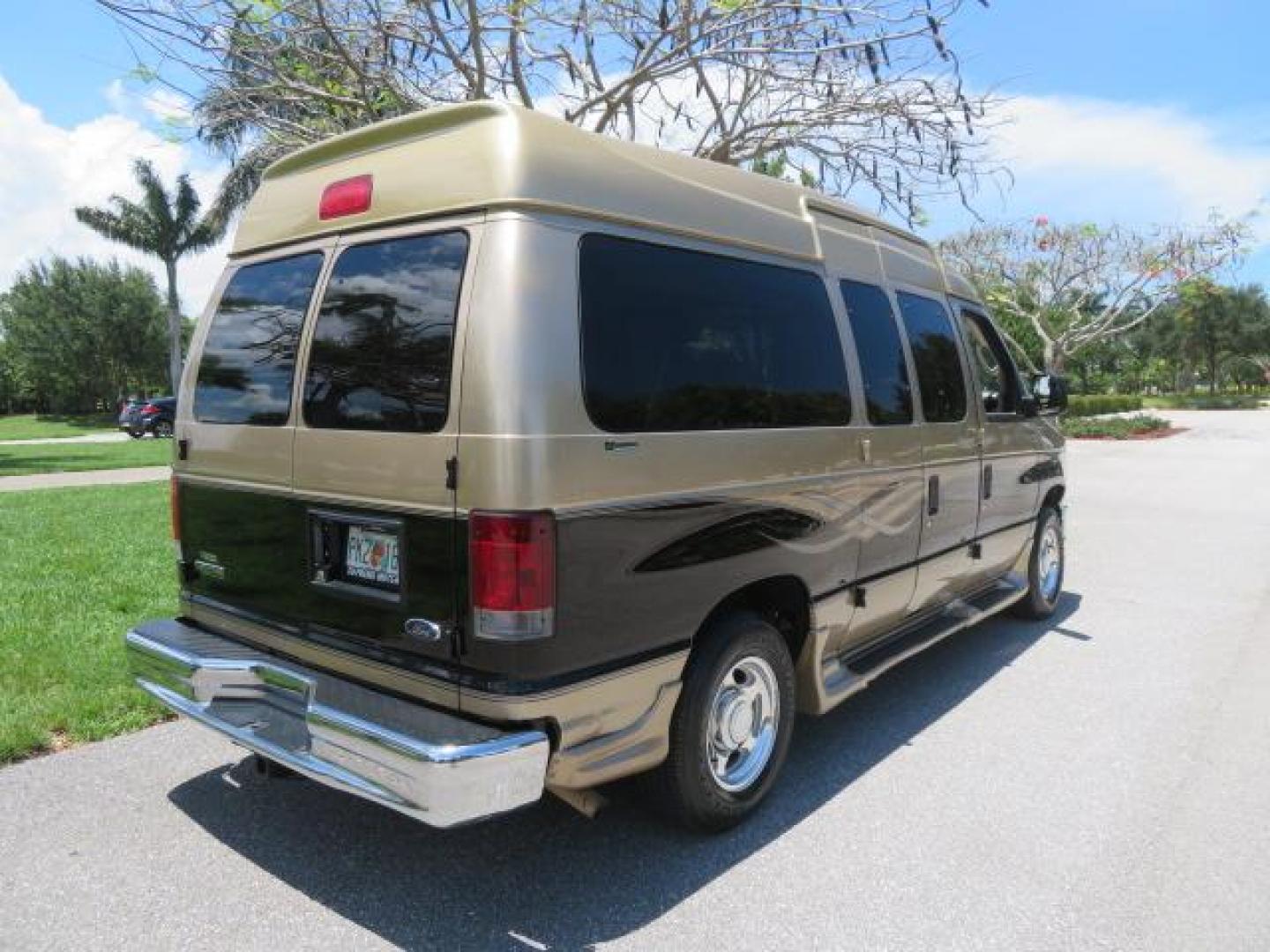 2010 Gold Ford Econoline Wagon E-150 (1FTNE1EL6AD) with an 5.4L V8 SOHC 16V engine, 4-Speed Automatic transmission, located at 4301 Oak Circle #19, Boca Raton, FL, 33431, (954) 561-2499, 26.388861, -80.084038 - You are looking at a Beautiful 2010 Ford Econoline Handicap Wheelchair Converison Van Tuscany VMI Conversion with 48K Original Miles, Ricon Side Entry Wheelchair Lift (the lift is almost brand new), 800lbs Capacity Lift, Raised Side Entry Doors, L Track Ratchet Tie-Downs in the floor, Factory Naviga - Photo#15