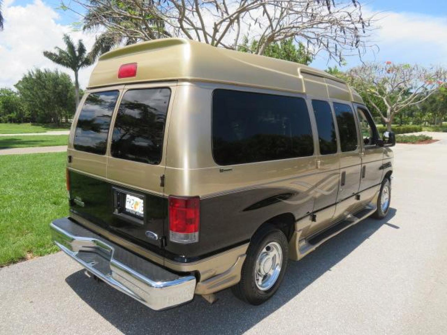 2010 Gold Ford Econoline Wagon E-150 (1FTNE1EL6AD) with an 5.4L V8 SOHC 16V engine, 4-Speed Automatic transmission, located at 4301 Oak Circle #19, Boca Raton, FL, 33431, (954) 561-2499, 26.388861, -80.084038 - You are looking at a Beautiful 2010 Ford Econoline Handicap Wheelchair Converison Van Tuscany VMI Conversion with 48K Original Miles, Ricon Side Entry Wheelchair Lift (the lift is almost brand new), 800lbs Capacity Lift, Raised Side Entry Doors, L Track Ratchet Tie-Downs in the floor, Factory Naviga - Photo#27