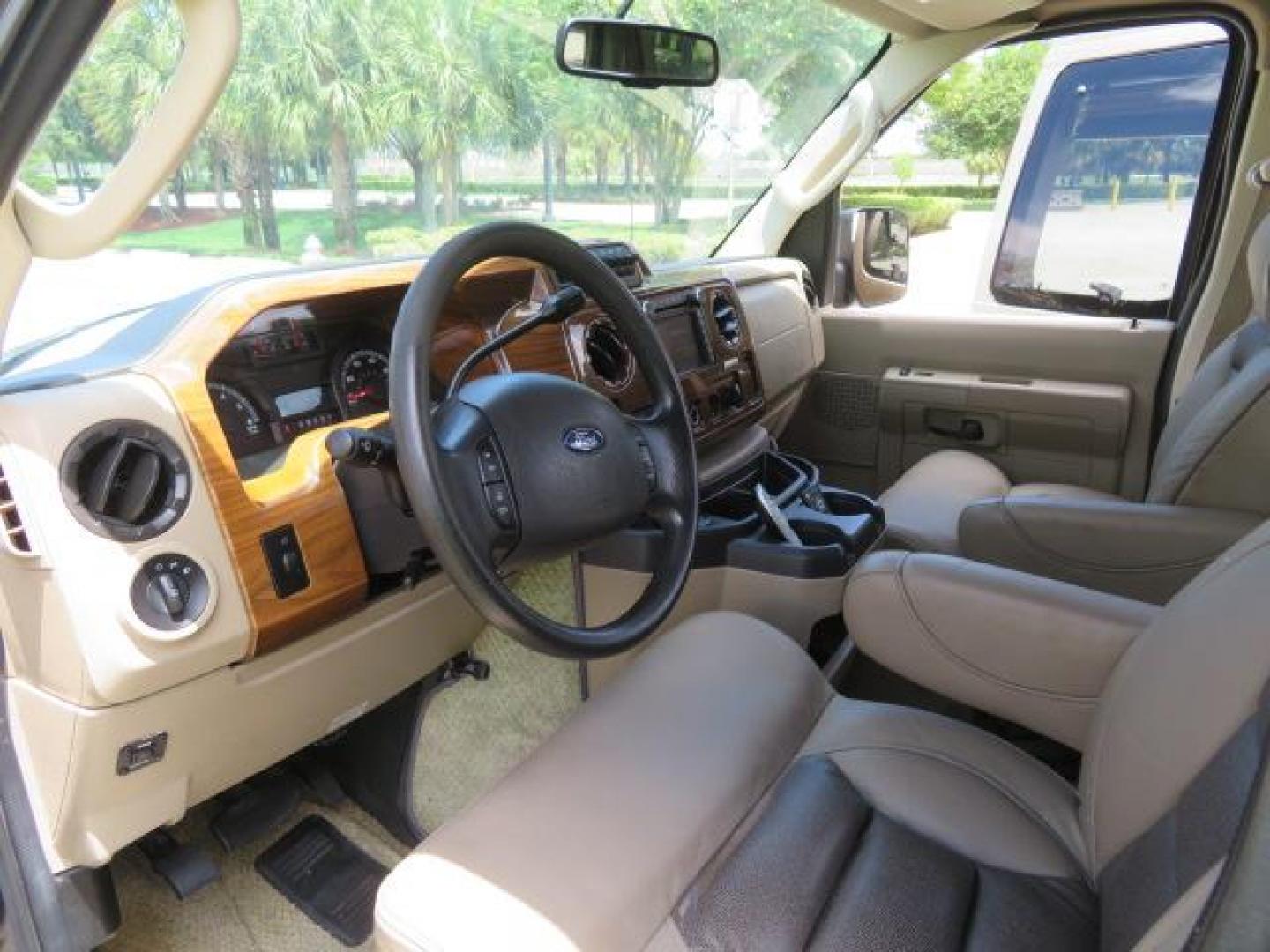 2010 Gold Ford Econoline Wagon E-150 (1FTNE1EL6AD) with an 5.4L V8 SOHC 16V engine, 4-Speed Automatic transmission, located at 4301 Oak Circle #19, Boca Raton, FL, 33431, (954) 561-2499, 26.388861, -80.084038 - You are looking at a Beautiful 2010 Ford Econoline Handicap Wheelchair Converison Van Tuscany VMI Conversion with 48K Original Miles, Ricon Side Entry Wheelchair Lift (the lift is almost brand new), 800lbs Capacity Lift, Raised Side Entry Doors, L Track Ratchet Tie-Downs in the floor, Factory Naviga - Photo#78