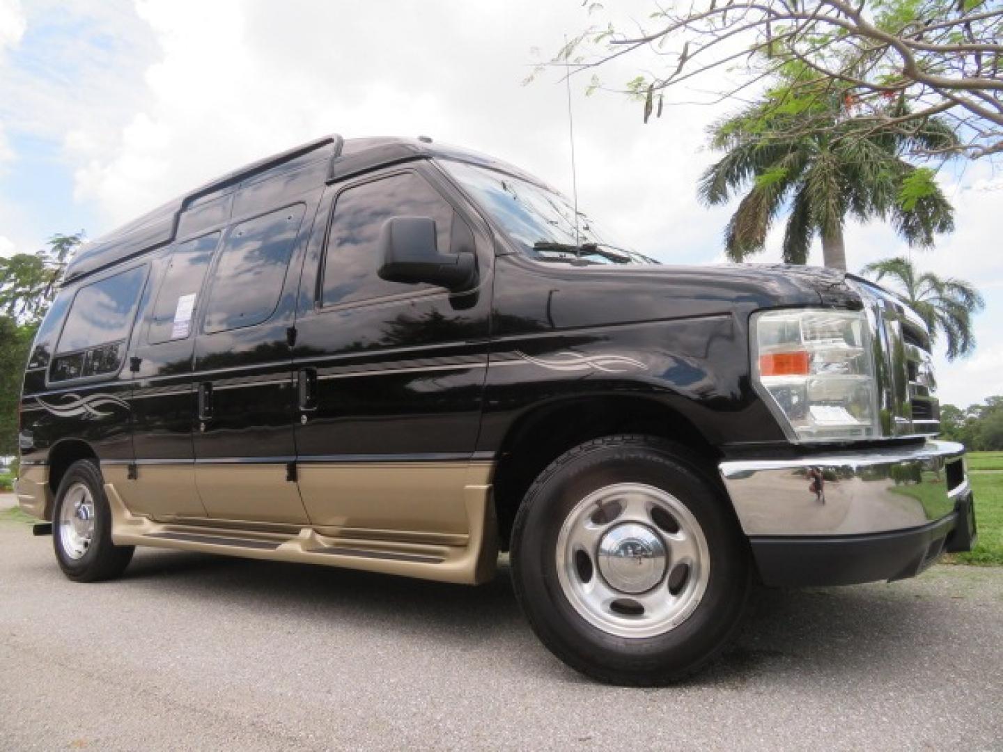 2013 Black Ford E-Series Van E-150 (1FDNE1EL6DD) with an 5.4L V8 SOHC 16V FFV engine, 4-Speed Automatic transmission, located at 4301 Oak Circle #19, Boca Raton, FL, 33431, (954) 561-2499, 26.388861, -80.084038 - Photo#3