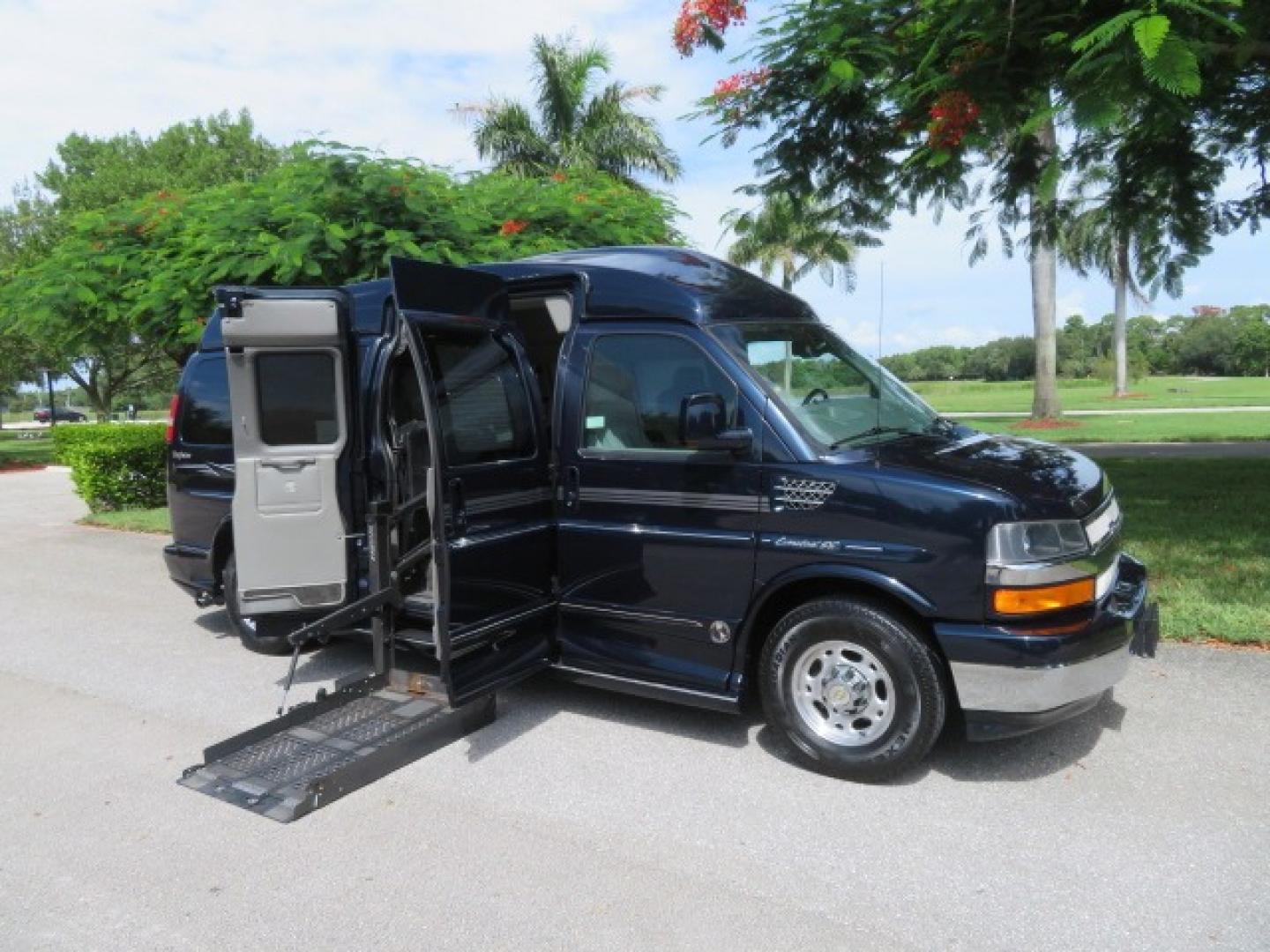 2012 Dark Blue /GRAY Chevrolet Express G2500 3LT RV (1GBWGLCG1C1) with an 6.0L V8 OHV 16V FFV engine, 6-Speed Automatic transmission, located at 4301 Oak Circle #19, Boca Raton, FL, 33431, (954) 561-2499, 26.388861, -80.084038 - You are looking at a Gorgeous 2012 Chevy Express Extended 2500 Handicap Wheelchair Conversion Van Explorer High Top Conversion with 47K Original Miles, Raised Side Entry Doors, Braun Side Wheelchair Lift with Wire Pendant Controls, Tie Down System, Plush Interior, Heated Seats, Back Up Camera, Rear - Photo#49