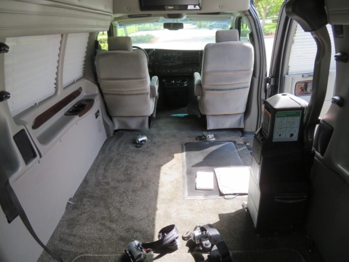 2012 Dark Blue /GRAY Chevrolet Express G2500 3LT RV (1GBWGLCG1C1) with an 6.0L V8 OHV 16V FFV engine, 6-Speed Automatic transmission, located at 4301 Oak Circle #19, Boca Raton, FL, 33431, (954) 561-2499, 26.388861, -80.084038 - You are looking at a Gorgeous 2012 Chevy Express Extended 2500 Handicap Wheelchair Conversion Van Explorer High Top Conversion with 47K Original Miles, Raised Side Entry Doors, Braun Side Wheelchair Lift with Wire Pendant Controls, Tie Down System, Plush Interior, Heated Seats, Back Up Camera, Rear - Photo#89