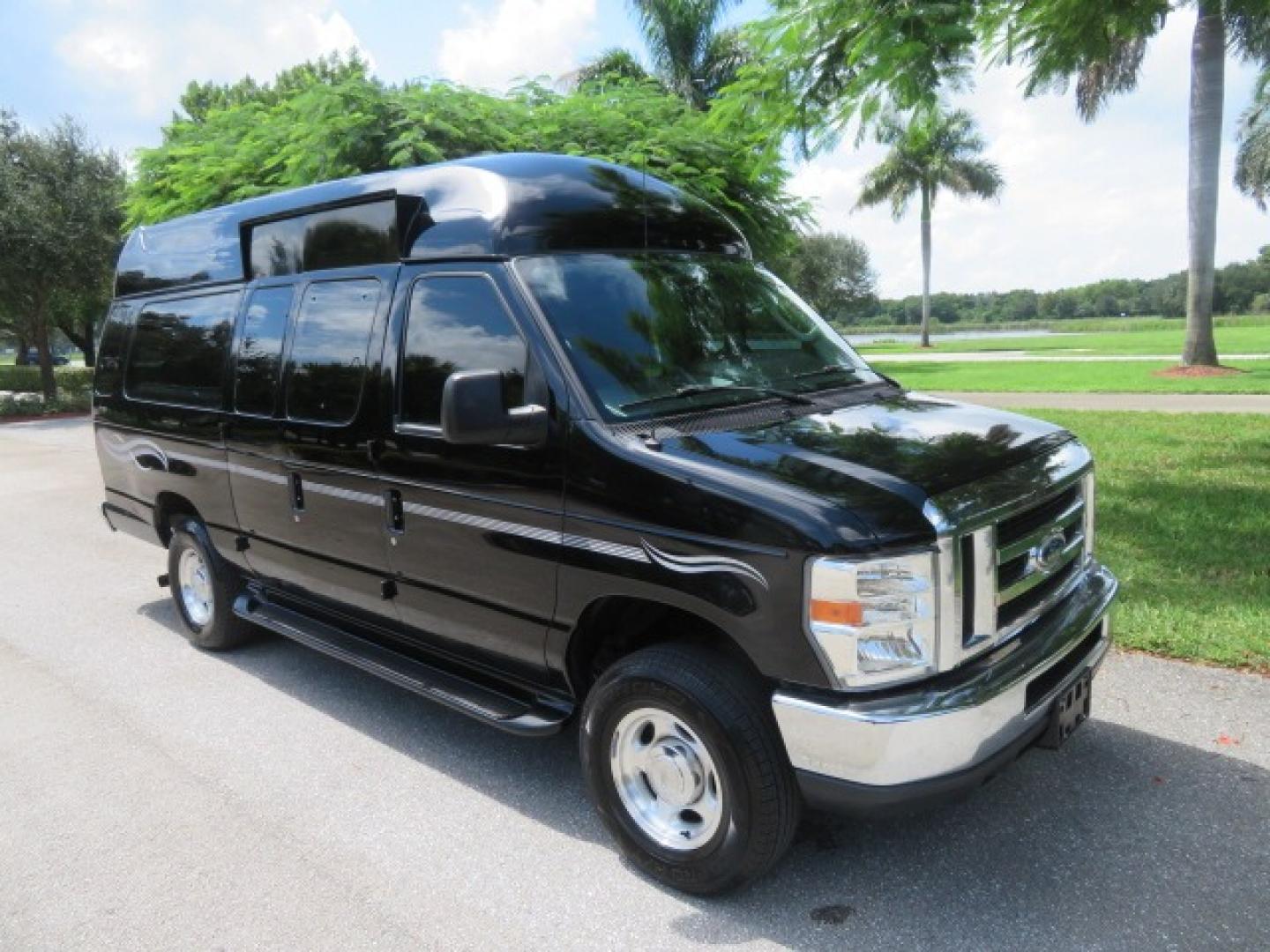 2014 Black Ford E-Series Van E-250 Extended (1FTNS2ELXED) with an 5.4L V8 SOHC 16V FFV engine, 4-Speed Automatic transmission, located at 4301 Oak Circle #19, Boca Raton, FL, 33431, (954) 561-2499, 26.388861, -80.084038 - You are looking at a Gorgeous Black 2014 Ford Econoline E250 Extended Handicap Wheelchair Conversion Van with 21K Original Miles and Fully Loaded with all the options including: Avenger Conversion Package, Ricon Slide Away 600LB Side Entry Wheelchair Lift, Lowered Floor, Expanded Side Entry Doors, P - Photo#20