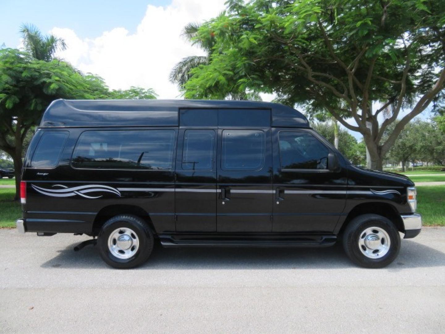 2014 Black Ford E-Series Van E-250 Extended (1FTNS2ELXED) with an 5.4L V8 SOHC 16V FFV engine, 4-Speed Automatic transmission, located at 4301 Oak Circle #19, Boca Raton, FL, 33431, (954) 561-2499, 26.388861, -80.084038 - You are looking at a Gorgeous Black 2014 Ford Econoline E250 Extended Handicap Wheelchair Conversion Van with 21K Original Miles and Fully Loaded with all the options including: Avenger Conversion Package, Ricon Slide Away 600LB Side Entry Wheelchair Lift, Lowered Floor, Expanded Side Entry Doors, P - Photo#27