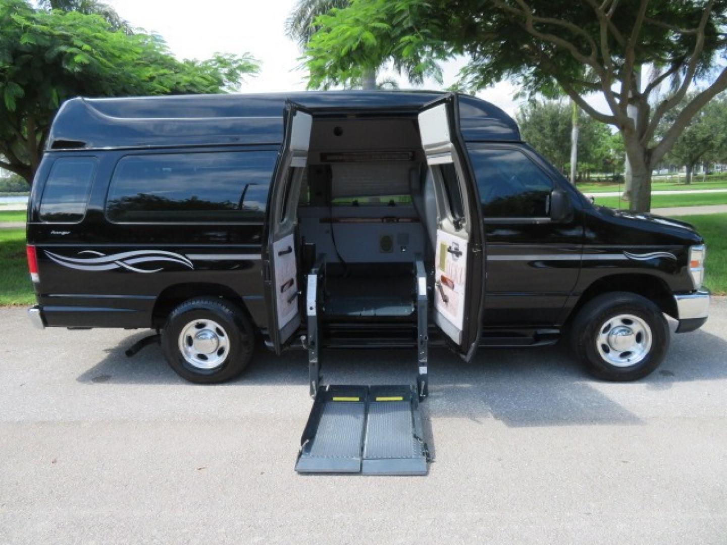 2014 Black Ford E-Series Van E-250 Extended (1FTNS2ELXED) with an 5.4L V8 SOHC 16V FFV engine, 4-Speed Automatic transmission, located at 4301 Oak Circle #19, Boca Raton, FL, 33431, (954) 561-2499, 26.388861, -80.084038 - You are looking at a Gorgeous Black 2014 Ford Econoline E250 Extended Handicap Wheelchair Conversion Van with 21K Original Miles and Fully Loaded with all the options including: Avenger Conversion Package, Ricon Slide Away 600LB Side Entry Wheelchair Lift, Lowered Floor, Expanded Side Entry Doors, P - Photo#52