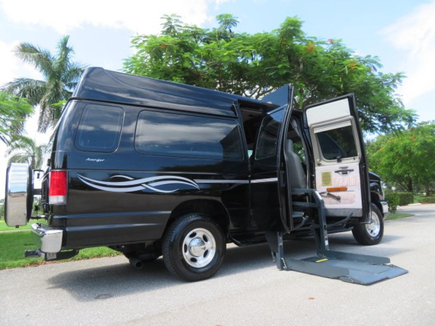 2014 Black Ford E-Series Van E-250 Extended (1FTNS2ELXED) with an 5.4L V8 SOHC 16V FFV engine, 4-Speed Automatic transmission, located at 4301 Oak Circle #19, Boca Raton, FL, 33431, (954) 561-2499, 26.388861, -80.084038 - You are looking at a Gorgeous Black 2014 Ford Econoline E250 Extended Handicap Wheelchair Conversion Van with 21K Original Miles and Fully Loaded with all the options including: Avenger Conversion Package, Ricon Slide Away 600LB Side Entry Wheelchair Lift, Lowered Floor, Expanded Side Entry Doors, P - Photo#54