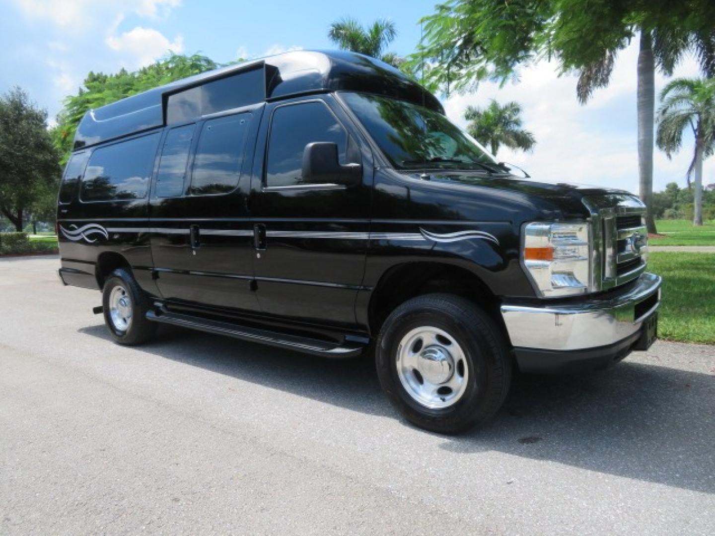 2014 Black Ford E-Series Van E-250 Extended (1FTNS2ELXED) with an 5.4L V8 SOHC 16V FFV engine, 4-Speed Automatic transmission, located at 4301 Oak Circle #19, Boca Raton, FL, 33431, (954) 561-2499, 26.388861, -80.084038 - You are looking at a Gorgeous Black 2014 Ford Econoline E250 Extended Handicap Wheelchair Conversion Van with 21K Original Miles and Fully Loaded with all the options including: Avenger Conversion Package, Ricon Slide Away 600LB Side Entry Wheelchair Lift, Lowered Floor, Expanded Side Entry Doors, P - Photo#6