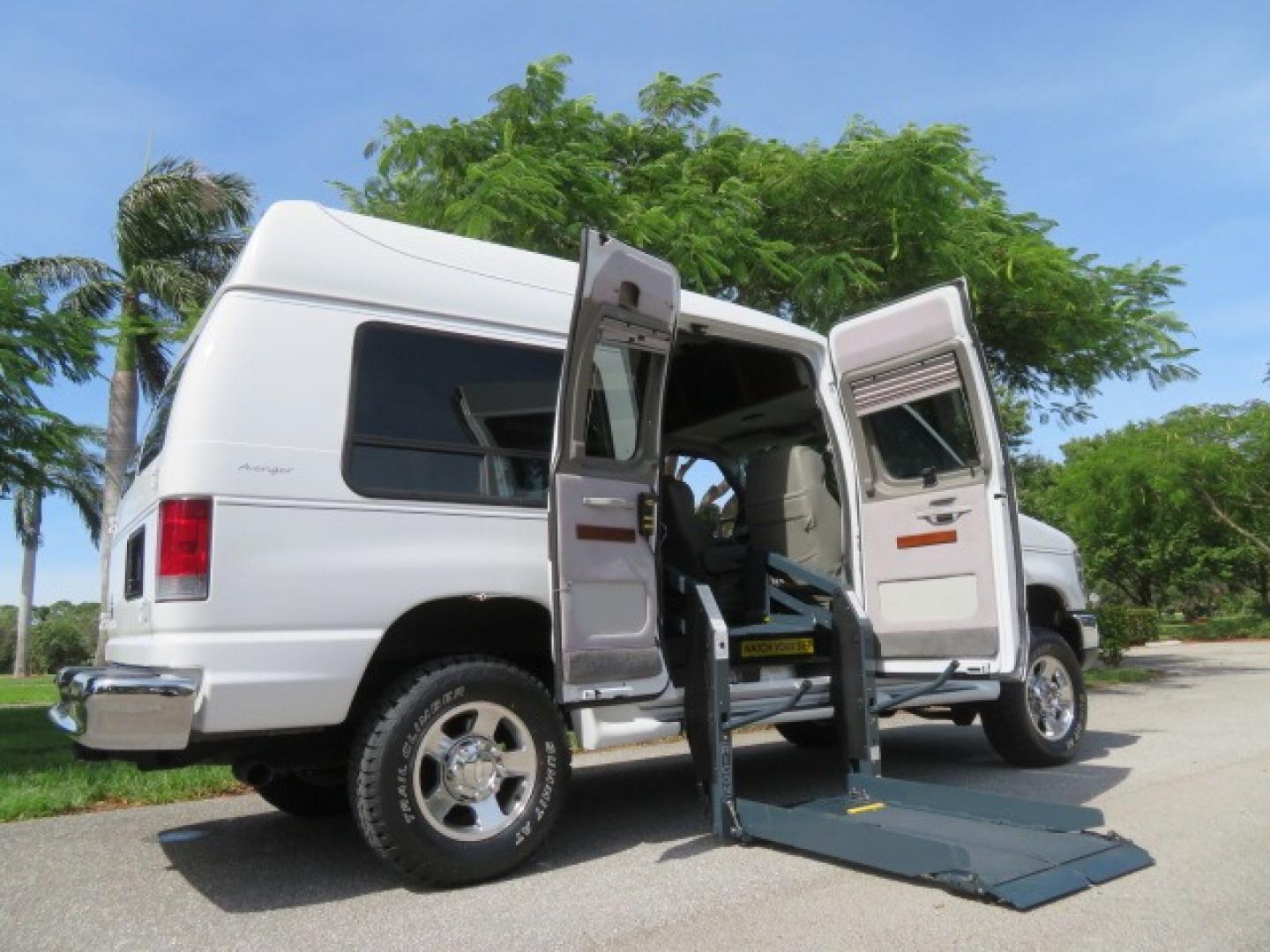 2010 White Ford E-Series Van E-350 Super Duty (1FTSE3ESXAD) with an 6.8L V10 SOHC 20V engine, located at 4301 Oak Circle #19, Boca Raton, FL, 33431, (954) 561-2499, 26.388861, -80.084038 - You are looking at a Beautiful and Extremely Rare 2010 Ford Econoline E350 Super Duty High Top Quigley 4x4 Handicap Wheelchair Conversion Van. This is a very nice Rust Free and Smoke Free Conversion Van with a Clean Carfax and Clean Title. No Stories and No Issues. This van is fully loaded with all - Photo#2