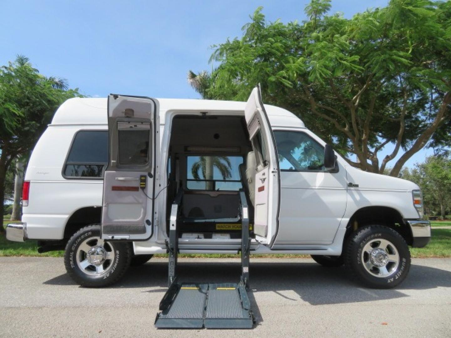 2010 White Ford E-Series Van E-350 Super Duty (1FTSE3ESXAD) with an 6.8L V10 SOHC 20V engine, located at 4301 Oak Circle #19, Boca Raton, FL, 33431, (954) 561-2499, 26.388861, -80.084038 - You are looking at a Beautiful and Extremely Rare 2010 Ford Econoline E350 Super Duty High Top Quigley 4x4 Handicap Wheelchair Conversion Van. This is a very nice Rust Free and Smoke Free Conversion Van with a Clean Carfax and Clean Title. No Stories and No Issues. This van is fully loaded with all - Photo#54