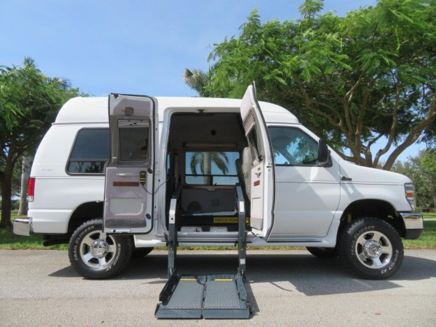 2010 White Ford E-Series Van E-350 Super Duty (1FTSE3ESXAD) with an 6.8L V10 SOHC 20V engine, located at 4301 Oak Circle #19, Boca Raton, FL, 33431, (954) 561-2499, 26.388861, -80.084038 - You are looking at a Beautiful and Extremely Rare 2010 Ford Econoline E350 Super Duty High Top Quigley 4x4 Handicap Wheelchair Conversion Van. This is a very nice Rust Free and Smoke Free Conversion Van with a Clean Carfax and Clean Title. No Stories and No Issues. This van is fully loaded with all - Photo#56