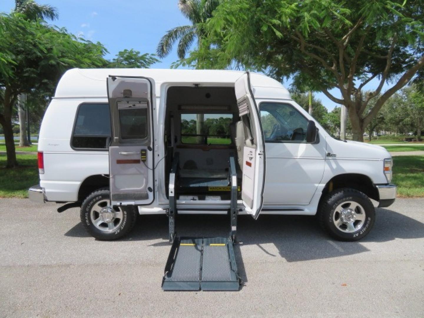 2010 White Ford E-Series Van E-350 Super Duty (1FTSE3ESXAD) with an 6.8L V10 SOHC 20V engine, located at 4301 Oak Circle #19, Boca Raton, FL, 33431, (954) 561-2499, 26.388861, -80.084038 - You are looking at a Beautiful and Extremely Rare 2010 Ford Econoline E350 Super Duty High Top Quigley 4x4 Handicap Wheelchair Conversion Van. This is a very nice Rust Free and Smoke Free Conversion Van with a Clean Carfax and Clean Title. No Stories and No Issues. This van is fully loaded with all - Photo#57