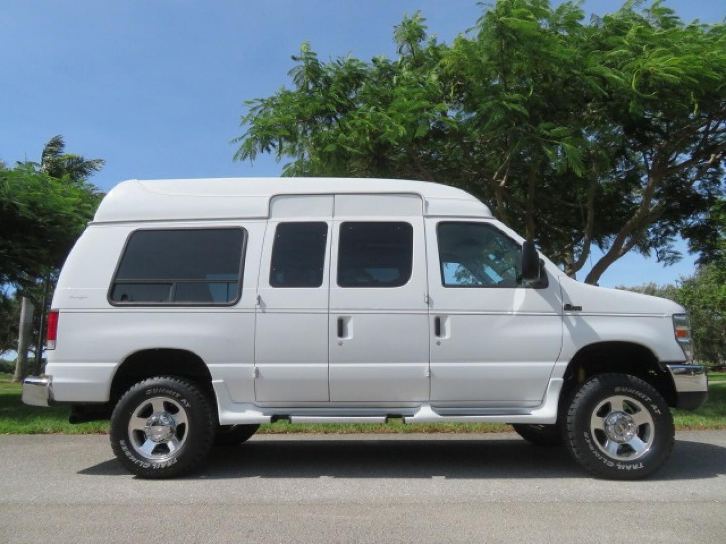 2010 White Ford E-Series Van E-350 Super Duty (1FTSE3ESXAD) with an 6.8L V10 SOHC 20V engine, located at 4301 Oak Circle #19, Boca Raton, FL, 33431, (954) 561-2499, 26.388861, -80.084038 - You are looking at a Beautiful and Extremely Rare 2010 Ford Econoline E350 Super Duty High Top Quigley 4x4 Handicap Wheelchair Conversion Van. This is a very nice Rust Free and Smoke Free Conversion Van with a Clean Carfax and Clean Title. No Stories and No Issues. This van is fully loaded with all - Photo#5