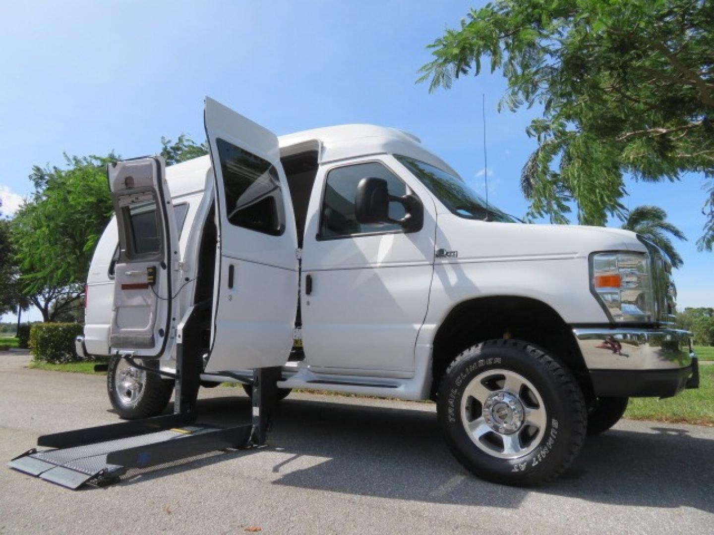 2010 White Ford E-Series Van E-350 Super Duty (1FTSE3ESXAD) with an 6.8L V10 SOHC 20V engine, located at 4301 Oak Circle #19, Boca Raton, FL, 33431, (954) 561-2499, 26.388861, -80.084038 - You are looking at a Beautiful and Extremely Rare 2010 Ford Econoline E350 Super Duty High Top Quigley 4x4 Handicap Wheelchair Conversion Van. This is a very nice Rust Free and Smoke Free Conversion Van with a Clean Carfax and Clean Title. No Stories and No Issues. This van is fully loaded with all - Photo#60