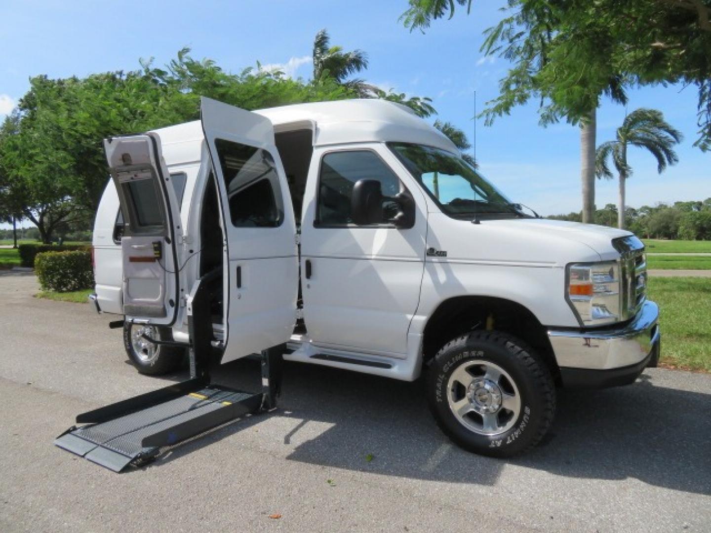 2010 White Ford E-Series Van E-350 Super Duty (1FTSE3ESXAD) with an 6.8L V10 SOHC 20V engine, located at 4301 Oak Circle #19, Boca Raton, FL, 33431, (954) 561-2499, 26.388861, -80.084038 - You are looking at a Beautiful and Extremely Rare 2010 Ford Econoline E350 Super Duty High Top Quigley 4x4 Handicap Wheelchair Conversion Van. This is a very nice Rust Free and Smoke Free Conversion Van with a Clean Carfax and Clean Title. No Stories and No Issues. This van is fully loaded with all - Photo#61