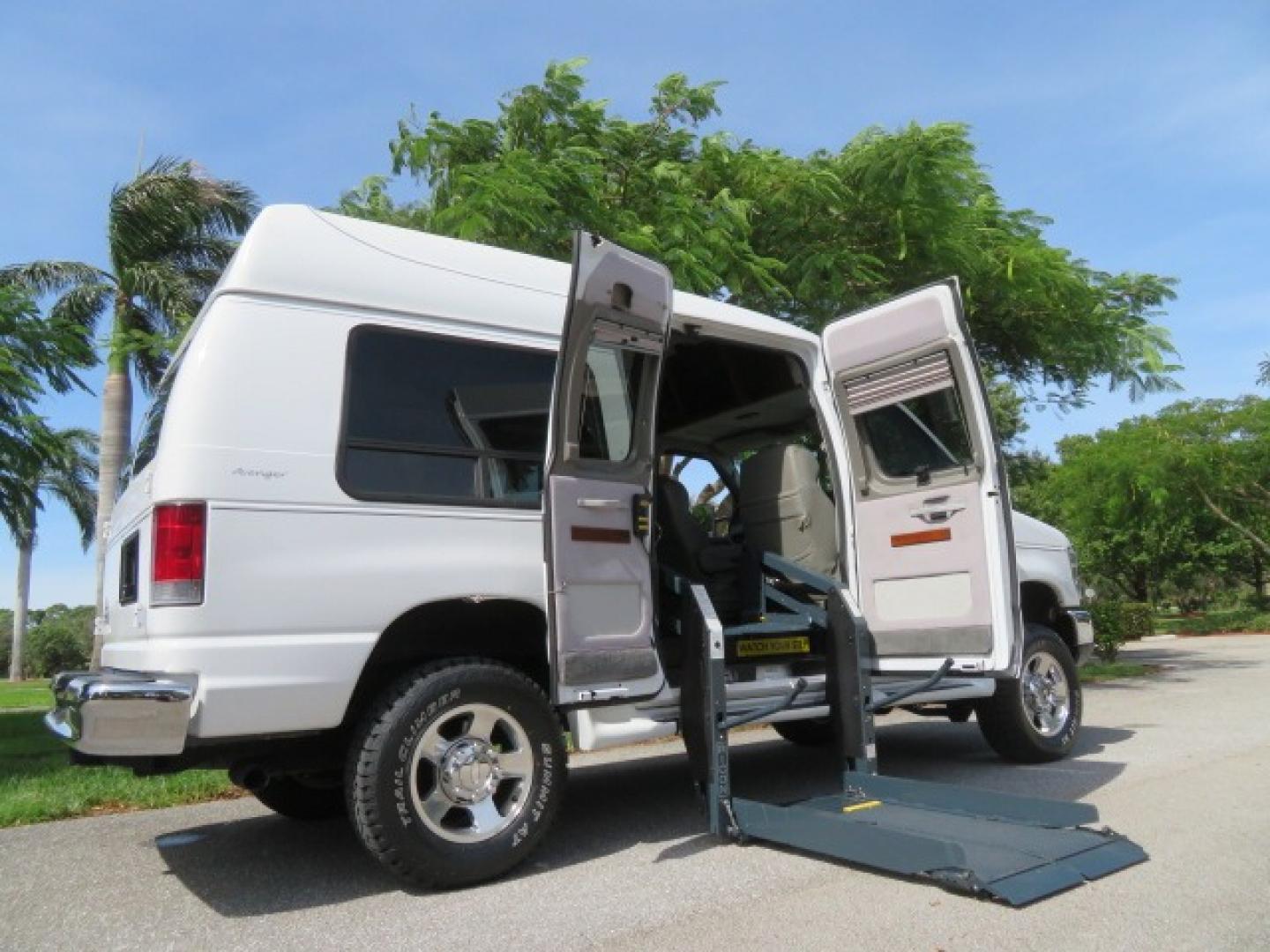 2010 White Ford E-Series Van E-350 Super Duty (1FTSE3ESXAD) with an 6.8L V10 SOHC 20V engine, located at 4301 Oak Circle #19, Boca Raton, FL, 33431, (954) 561-2499, 26.388861, -80.084038 - You are looking at a Beautiful and Extremely Rare 2010 Ford Econoline E350 Super Duty High Top Quigley 4x4 Handicap Wheelchair Conversion Van. This is a very nice Rust Free and Smoke Free Conversion Van with a Clean Carfax and Clean Title. No Stories and No Issues. This van is fully loaded with all - Photo#62