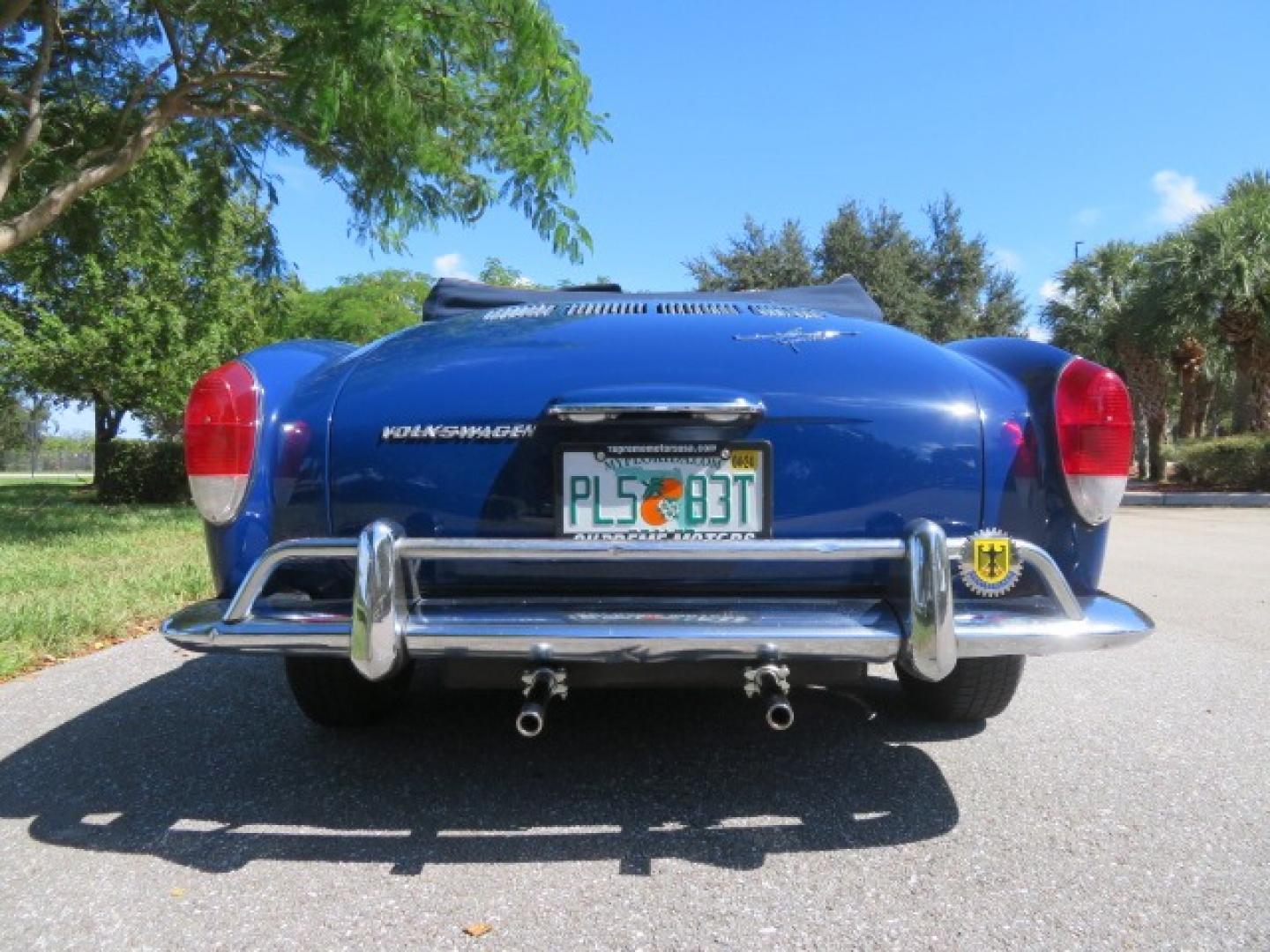 1969 Dark Blue /Black Volkswagen Karman Ghia (1402202391) with an 1.5 Liter engine, 4 Speed Manual transmission, located at 4301 Oak Circle #19, Boca Raton, FL, 33431, (954) 561-2499, 26.388861, -80.084038 - You are looking at a Beautiful 1969 VW Volkswagen Karman Ghia Convertible Cabriolet Blue with Black Interior Black Convertible Top 4 Speed Manual. This is a Very Nice Rust Free Florida Car that comes with a ton of records and service history. This particular car was purchased in Miami brand new and - Photo#11