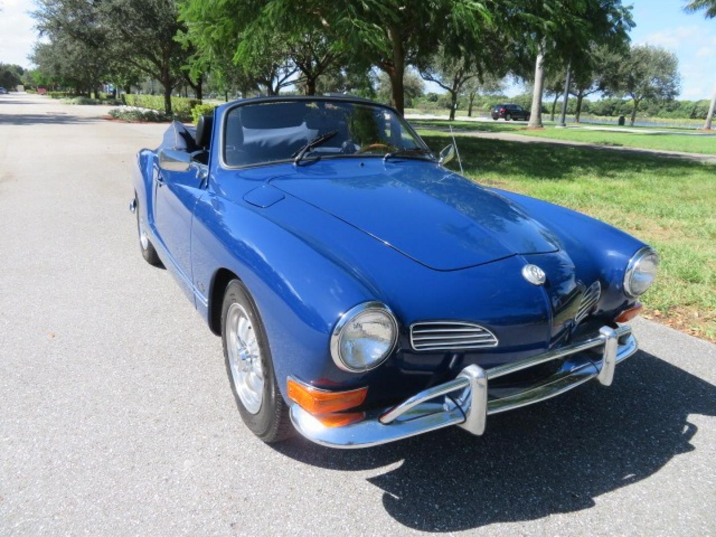 1969 Dark Blue /Black Volkswagen Karman Ghia (1402202391) with an 1.5 Liter engine, 4 Speed Manual transmission, located at 4301 Oak Circle #19, Boca Raton, FL, 33431, (954) 561-2499, 26.388861, -80.084038 - You are looking at a Beautiful 1969 VW Volkswagen Karman Ghia Convertible Cabriolet Blue with Black Interior Black Convertible Top 4 Speed Manual. This is a Very Nice Rust Free Florida Car that comes with a ton of records and service history. This particular car was purchased in Miami brand new and - Photo#15