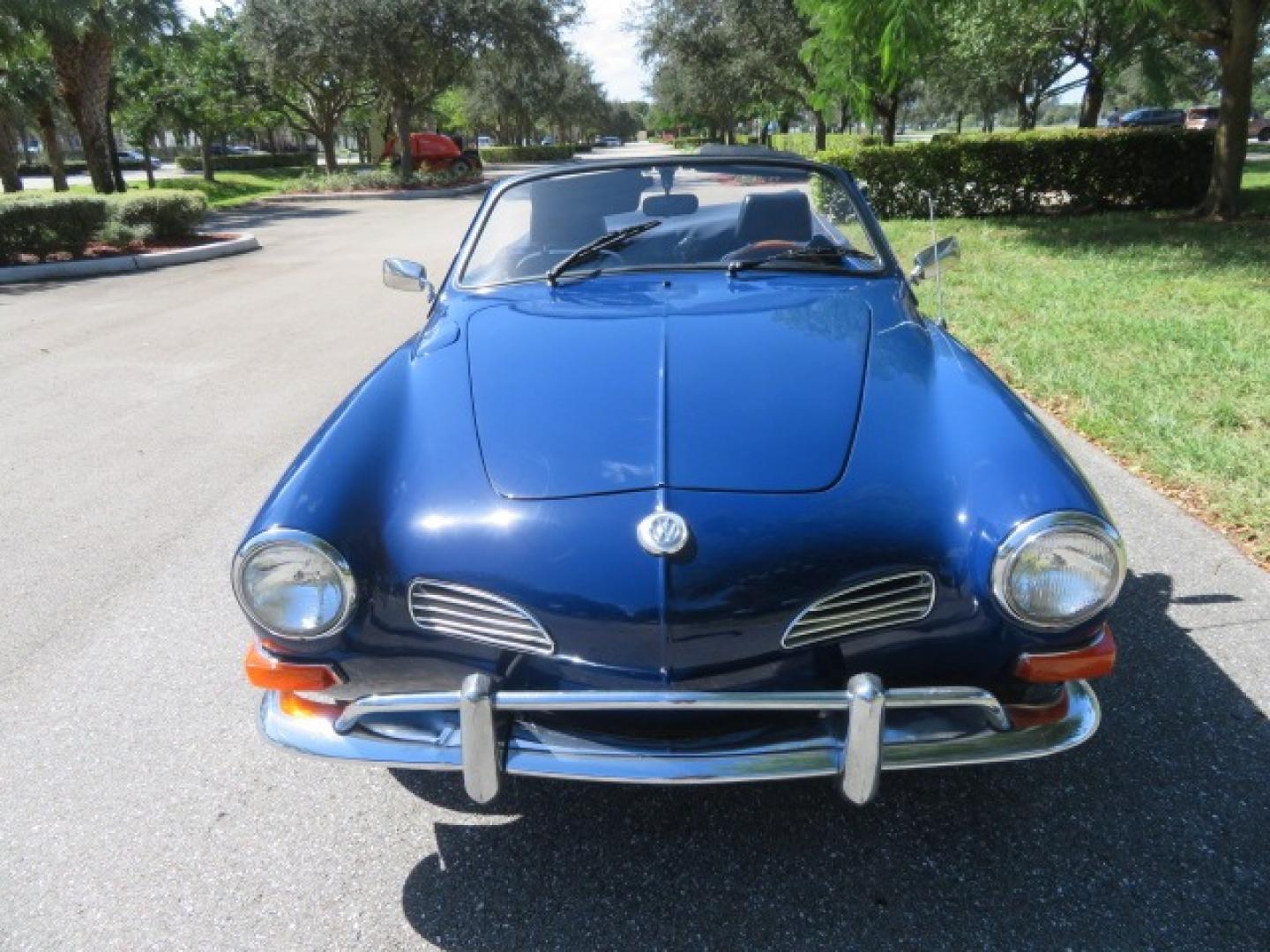 1969 Dark Blue /Black Volkswagen Karman Ghia (1402202391) with an 1.5 Liter engine, 4 Speed Manual transmission, located at 4301 Oak Circle #19, Boca Raton, FL, 33431, (954) 561-2499, 26.388861, -80.084038 - You are looking at a Beautiful 1969 VW Volkswagen Karman Ghia Convertible Cabriolet Blue with Black Interior Black Convertible Top 4 Speed Manual. This is a Very Nice Rust Free Florida Car that comes with a ton of records and service history. This particular car was purchased in Miami brand new and - Photo#16