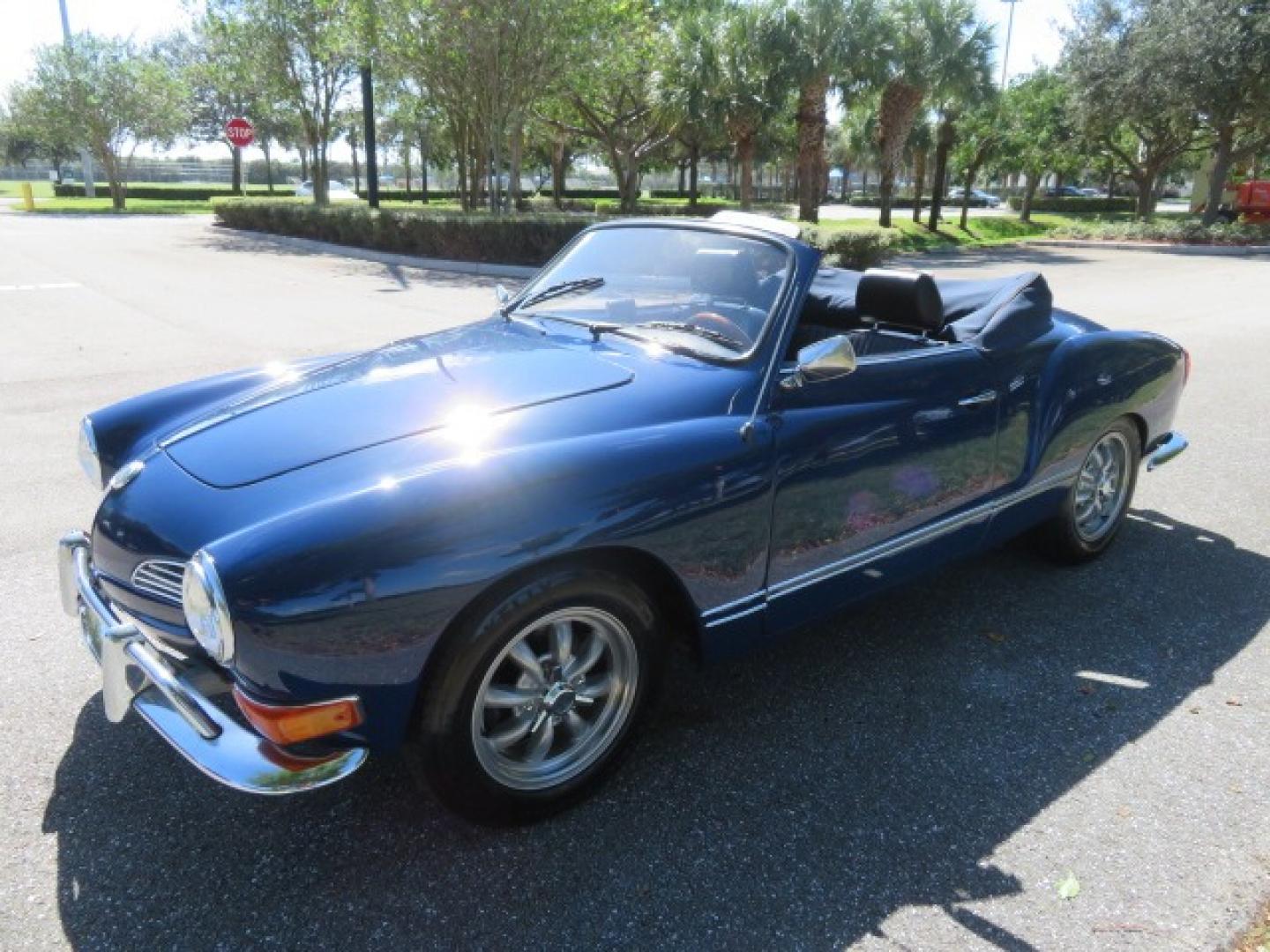 1969 Dark Blue /Black Volkswagen Karman Ghia (1402202391) with an 1.5 Liter engine, 4 Speed Manual transmission, located at 4301 Oak Circle #19, Boca Raton, FL, 33431, (954) 561-2499, 26.388861, -80.084038 - You are looking at a Beautiful 1969 VW Volkswagen Karman Ghia Convertible Cabriolet Blue with Black Interior Black Convertible Top 4 Speed Manual. This is a Very Nice Rust Free Florida Car that comes with a ton of records and service history. This particular car was purchased in Miami brand new and - Photo#17