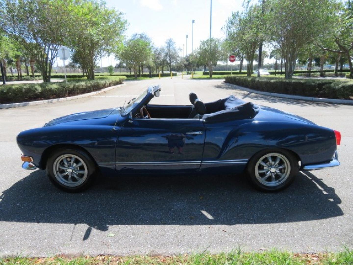 1969 Dark Blue /Black Volkswagen Karman Ghia (1402202391) with an 1.5 Liter engine, 4 Speed Manual transmission, located at 4301 Oak Circle #19, Boca Raton, FL, 33431, (954) 561-2499, 26.388861, -80.084038 - You are looking at a Beautiful 1969 VW Volkswagen Karman Ghia Convertible Cabriolet Blue with Black Interior Black Convertible Top 4 Speed Manual. This is a Very Nice Rust Free Florida Car that comes with a ton of records and service history. This particular car was purchased in Miami brand new and - Photo#18