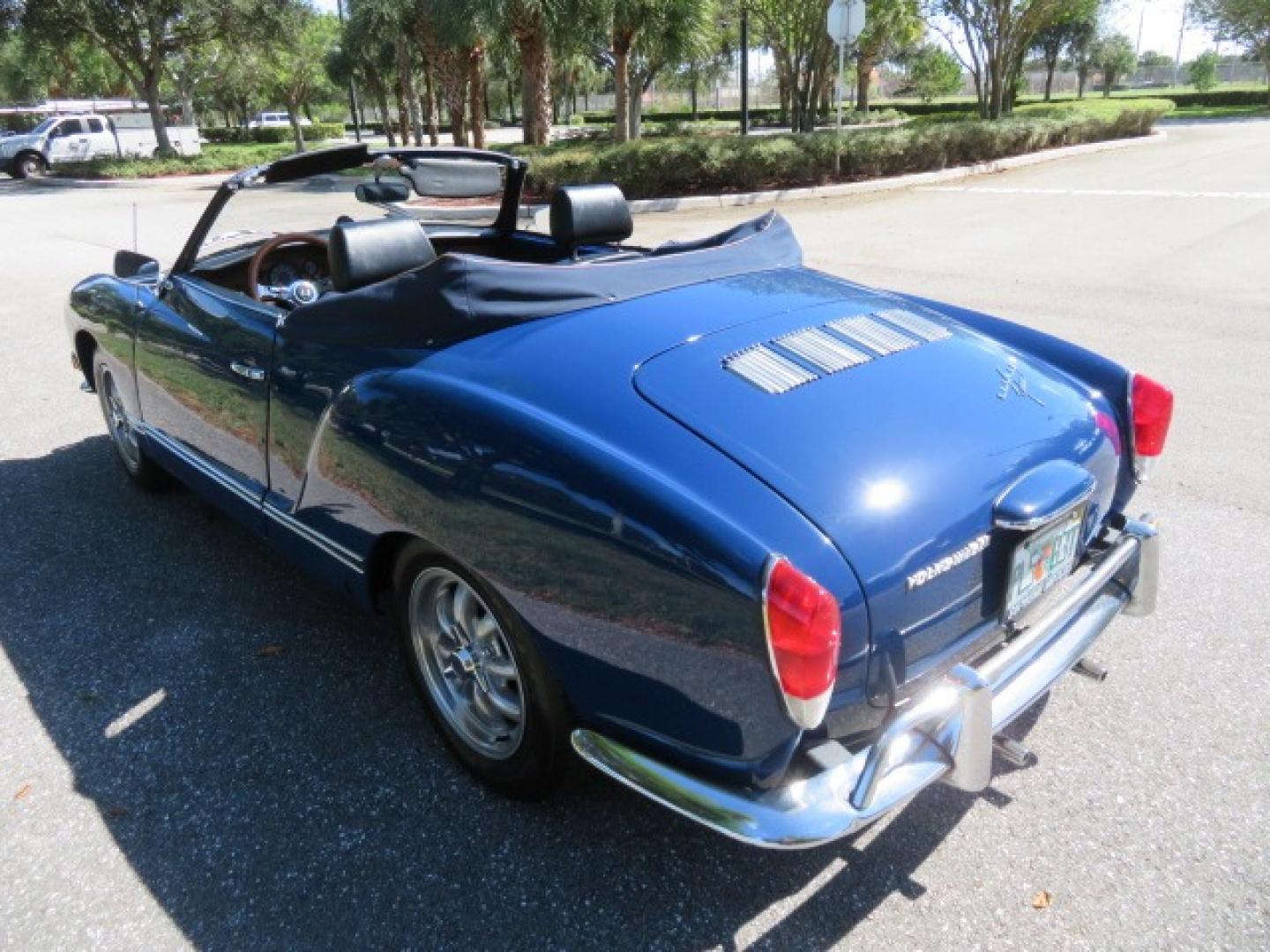 1969 Dark Blue /Black Volkswagen Karman Ghia (1402202391) with an 1.5 Liter engine, 4 Speed Manual transmission, located at 4301 Oak Circle #19, Boca Raton, FL, 33431, (954) 561-2499, 26.388861, -80.084038 - You are looking at a Beautiful 1969 VW Volkswagen Karman Ghia Convertible Cabriolet Blue with Black Interior Black Convertible Top 4 Speed Manual. This is a Very Nice Rust Free Florida Car that comes with a ton of records and service history. This particular car was purchased in Miami brand new and - Photo#19