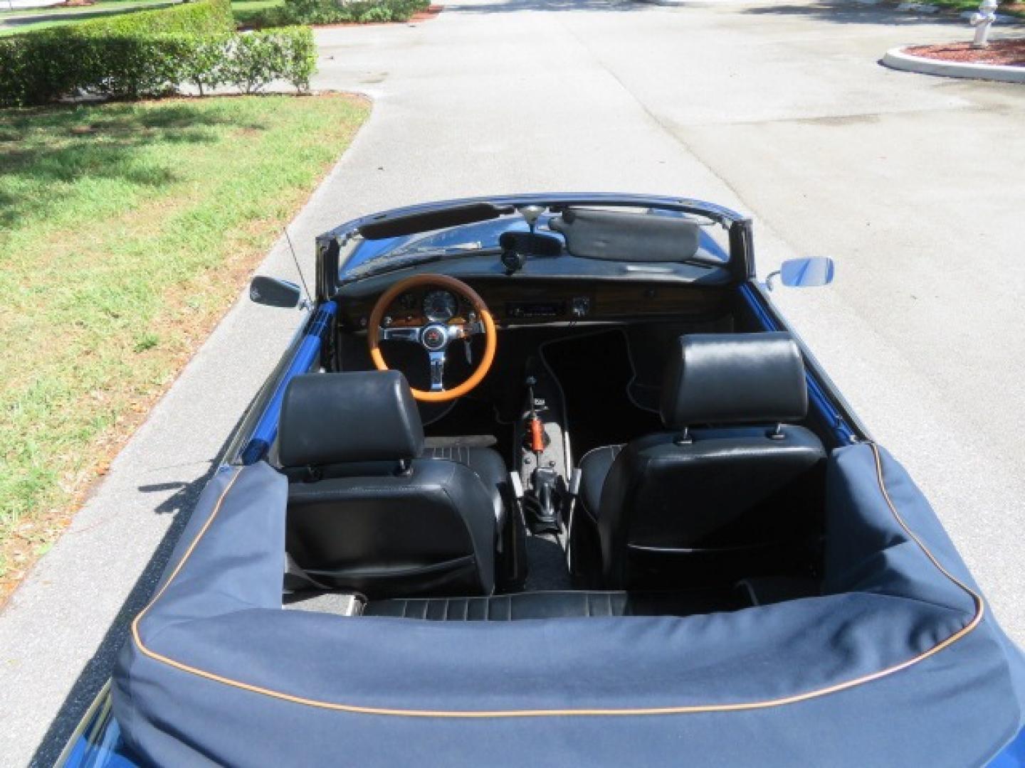 1969 Dark Blue /Black Volkswagen Karman Ghia (1402202391) with an 1.5 Liter engine, 4 Speed Manual transmission, located at 4301 Oak Circle #19, Boca Raton, FL, 33431, (954) 561-2499, 26.388861, -80.084038 - You are looking at a Beautiful 1969 VW Volkswagen Karman Ghia Convertible Cabriolet Blue with Black Interior Black Convertible Top 4 Speed Manual. This is a Very Nice Rust Free Florida Car that comes with a ton of records and service history. This particular car was purchased in Miami brand new and - Photo#21