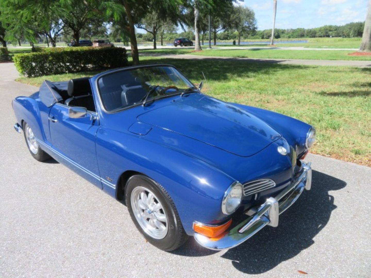 1969 Dark Blue /Black Volkswagen Karman Ghia (1402202391) with an 1.5 Liter engine, 4 Speed Manual transmission, located at 4301 Oak Circle #19, Boca Raton, FL, 33431, (954) 561-2499, 26.388861, -80.084038 - You are looking at a Beautiful 1969 VW Volkswagen Karman Ghia Convertible Cabriolet Blue with Black Interior Black Convertible Top 4 Speed Manual. This is a Very Nice Rust Free Florida Car that comes with a ton of records and service history. This particular car was purchased in Miami brand new and - Photo#35