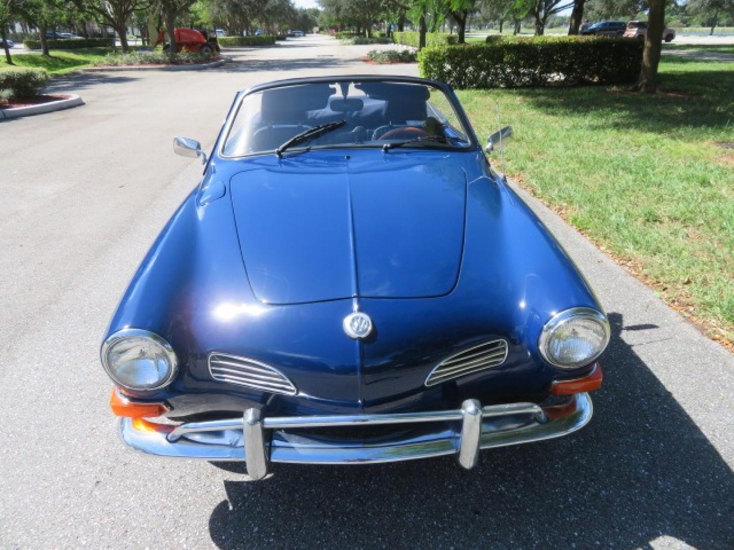 1969 Dark Blue /Black Volkswagen Karman Ghia (1402202391) with an 1.5 Liter engine, 4 Speed Manual transmission, located at 4301 Oak Circle #19, Boca Raton, FL, 33431, (954) 561-2499, 26.388861, -80.084038 - You are looking at a Beautiful 1969 VW Volkswagen Karman Ghia Convertible Cabriolet Blue with Black Interior Black Convertible Top 4 Speed Manual. This is a Very Nice Rust Free Florida Car that comes with a ton of records and service history. This particular car was purchased in Miami brand new and - Photo#36