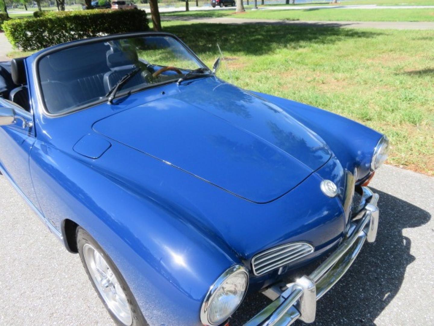 1969 Dark Blue /Black Volkswagen Karman Ghia (1402202391) with an 1.5 Liter engine, 4 Speed Manual transmission, located at 4301 Oak Circle #19, Boca Raton, FL, 33431, (954) 561-2499, 26.388861, -80.084038 - You are looking at a Beautiful 1969 VW Volkswagen Karman Ghia Convertible Cabriolet Blue with Black Interior Black Convertible Top 4 Speed Manual. This is a Very Nice Rust Free Florida Car that comes with a ton of records and service history. This particular car was purchased in Miami brand new and - Photo#51