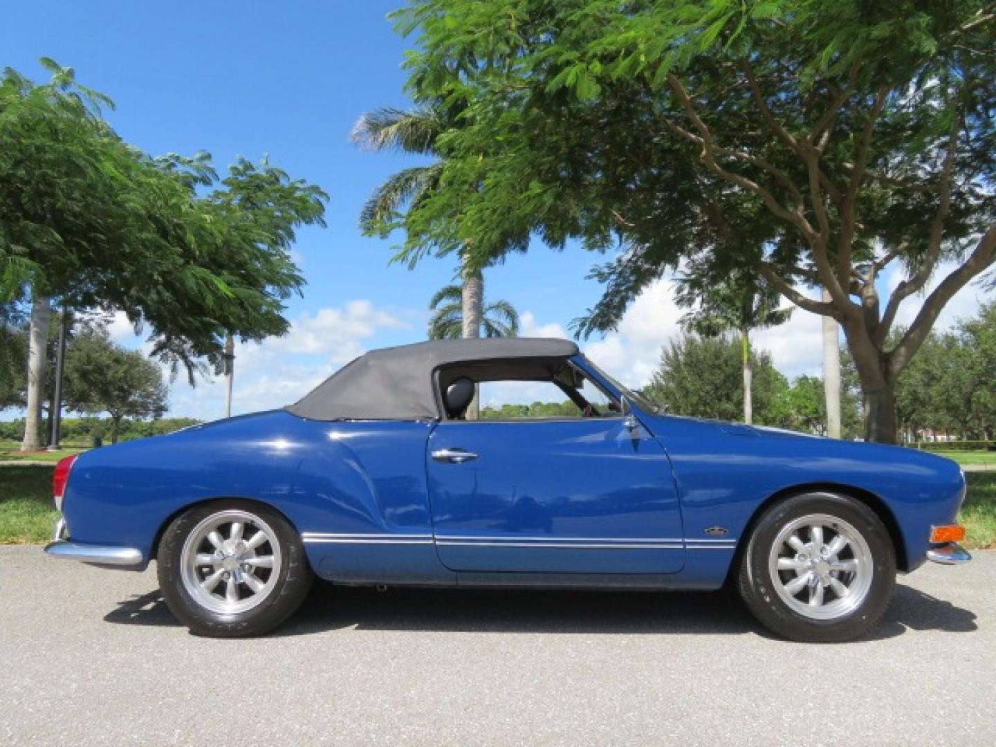 1969 Dark Blue /Black Volkswagen Karman Ghia (1402202391) with an 1.5 Liter engine, 4 Speed Manual transmission, located at 4301 Oak Circle #19, Boca Raton, FL, 33431, (954) 561-2499, 26.388861, -80.084038 - You are looking at a Beautiful 1969 VW Volkswagen Karman Ghia Convertible Cabriolet Blue with Black Interior Black Convertible Top 4 Speed Manual. This is a Very Nice Rust Free Florida Car that comes with a ton of records and service history. This particular car was purchased in Miami brand new and - Photo#73