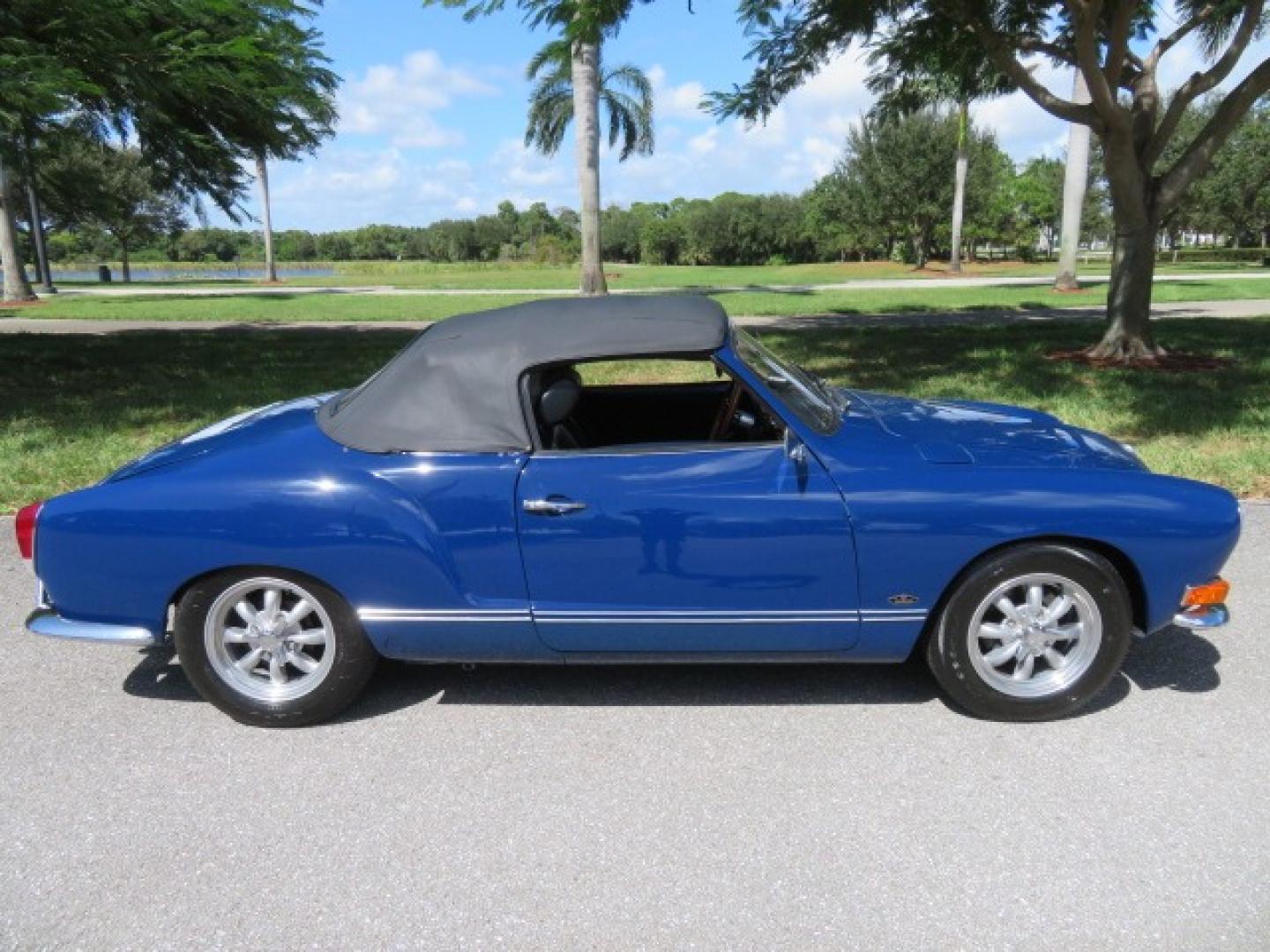 1969 Dark Blue /Black Volkswagen Karman Ghia (1402202391) with an 1.5 Liter engine, 4 Speed Manual transmission, located at 4301 Oak Circle #19, Boca Raton, FL, 33431, (954) 561-2499, 26.388861, -80.084038 - You are looking at a Beautiful 1969 VW Volkswagen Karman Ghia Convertible Cabriolet Blue with Black Interior Black Convertible Top 4 Speed Manual. This is a Very Nice Rust Free Florida Car that comes with a ton of records and service history. This particular car was purchased in Miami brand new and - Photo#77