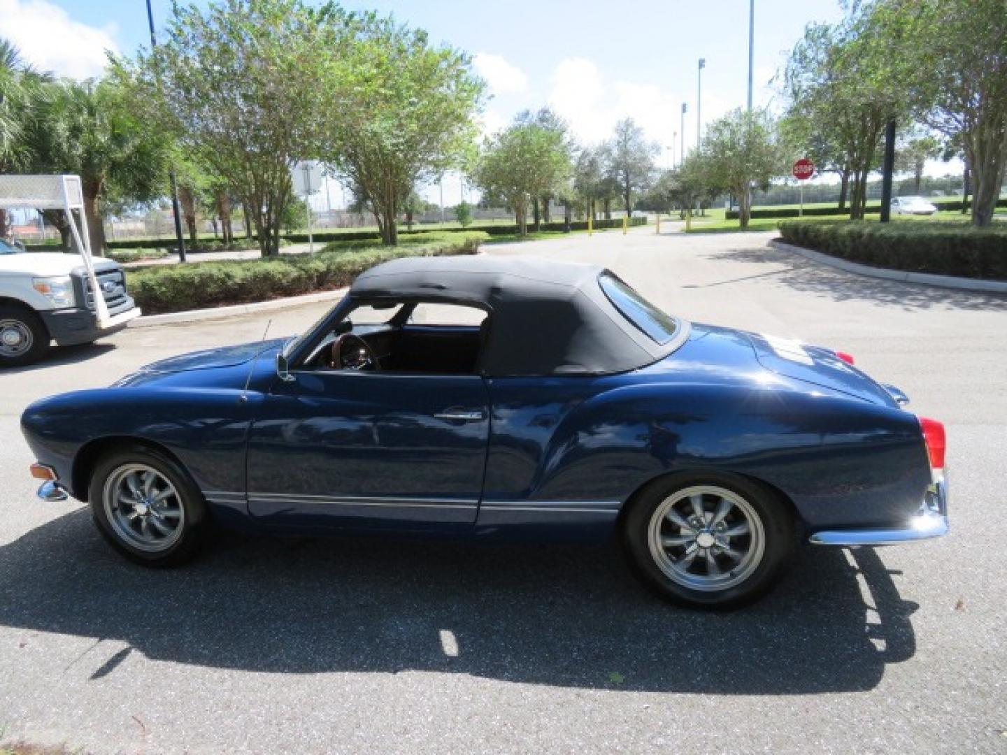 1969 Dark Blue /Black Volkswagen Karman Ghia (1402202391) with an 1.5 Liter engine, 4 Speed Manual transmission, located at 4301 Oak Circle #19, Boca Raton, FL, 33431, (954) 561-2499, 26.388861, -80.084038 - You are looking at a Beautiful 1969 VW Volkswagen Karman Ghia Convertible Cabriolet Blue with Black Interior Black Convertible Top 4 Speed Manual. This is a Very Nice Rust Free Florida Car that comes with a ton of records and service history. This particular car was purchased in Miami brand new and - Photo#83