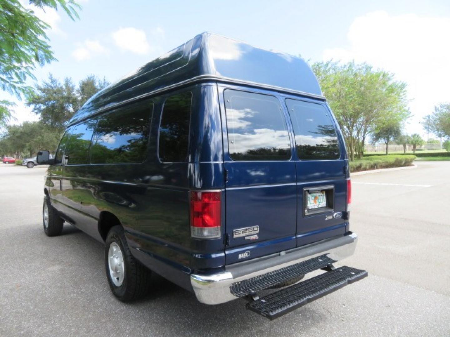 2013 Dark Blue /Gray Ford E-Series Van E-250 Extended (1FTNS2EW4DD) with an 4.6L V8 SOHC 16V engine, 4-Speed Automatic transmission, located at 4301 Oak Circle #19, Boca Raton, FL, 33431, (954) 561-2499, 26.388861, -80.084038 - You are looking at a Beautiful 2013 Ford Econoline E250 Extended handicap wheelchair conversion van with 37K Original Miles, Braun Century 2 800LB Commercial Side Entry Wheelchair Lift, Raised Side Entry, Hard Rubber Floor in the rear, Rear Jump Seats, Rear Folding Seat, Q Straint Tie Down System th - Photo#10