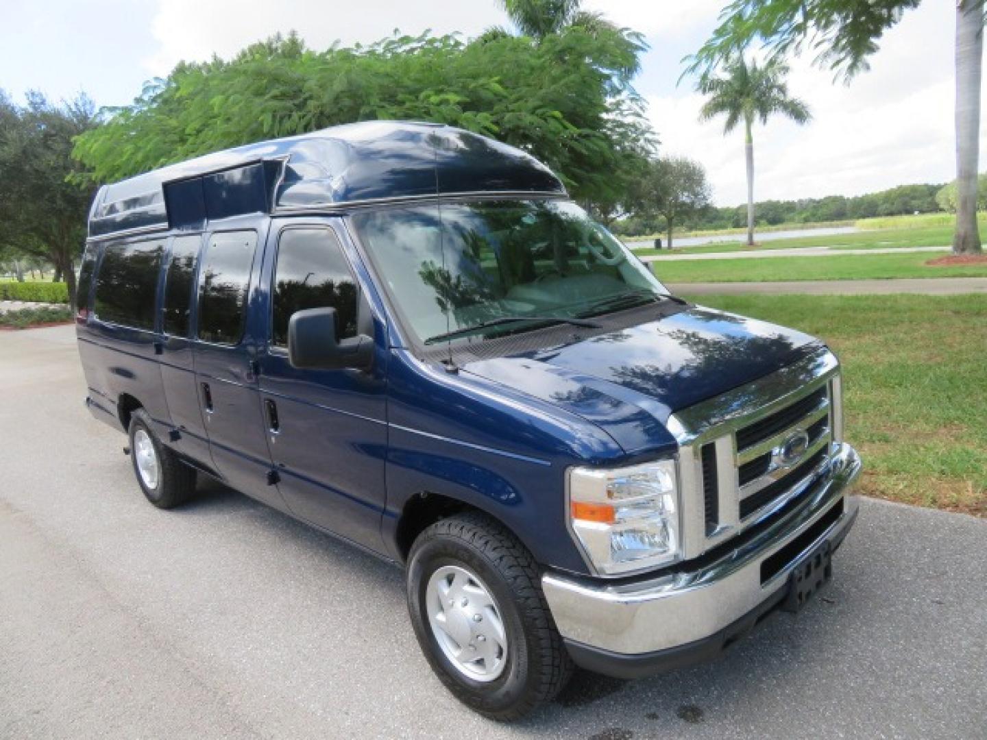 2013 Dark Blue /Gray Ford E-Series Van E-250 Extended (1FTNS2EW4DD) with an 4.6L V8 SOHC 16V engine, 4-Speed Automatic transmission, located at 4301 Oak Circle #19, Boca Raton, FL, 33431, (954) 561-2499, 26.388861, -80.084038 - You are looking at a Beautiful 2013 Ford Econoline E250 Extended handicap wheelchair conversion van with 37K Original Miles, Braun Century 2 800LB Commercial Side Entry Wheelchair Lift, Raised Side Entry, Hard Rubber Floor in the rear, Rear Jump Seats, Rear Folding Seat, Q Straint Tie Down System th - Photo#15