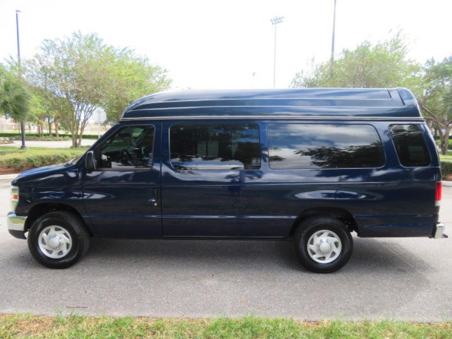 2013 Dark Blue /Gray Ford E-Series Van E-250 Extended (1FTNS2EW4DD) with an 4.6L V8 SOHC 16V engine, 4-Speed Automatic transmission, located at 4301 Oak Circle #19, Boca Raton, FL, 33431, (954) 561-2499, 26.388861, -80.084038 - You are looking at a Beautiful 2013 Ford Econoline E250 Extended handicap wheelchair conversion van with 37K Original Miles, Braun Century 2 800LB Commercial Side Entry Wheelchair Lift, Raised Side Entry, Hard Rubber Floor in the rear, Rear Jump Seats, Rear Folding Seat, Q Straint Tie Down System th - Photo#18