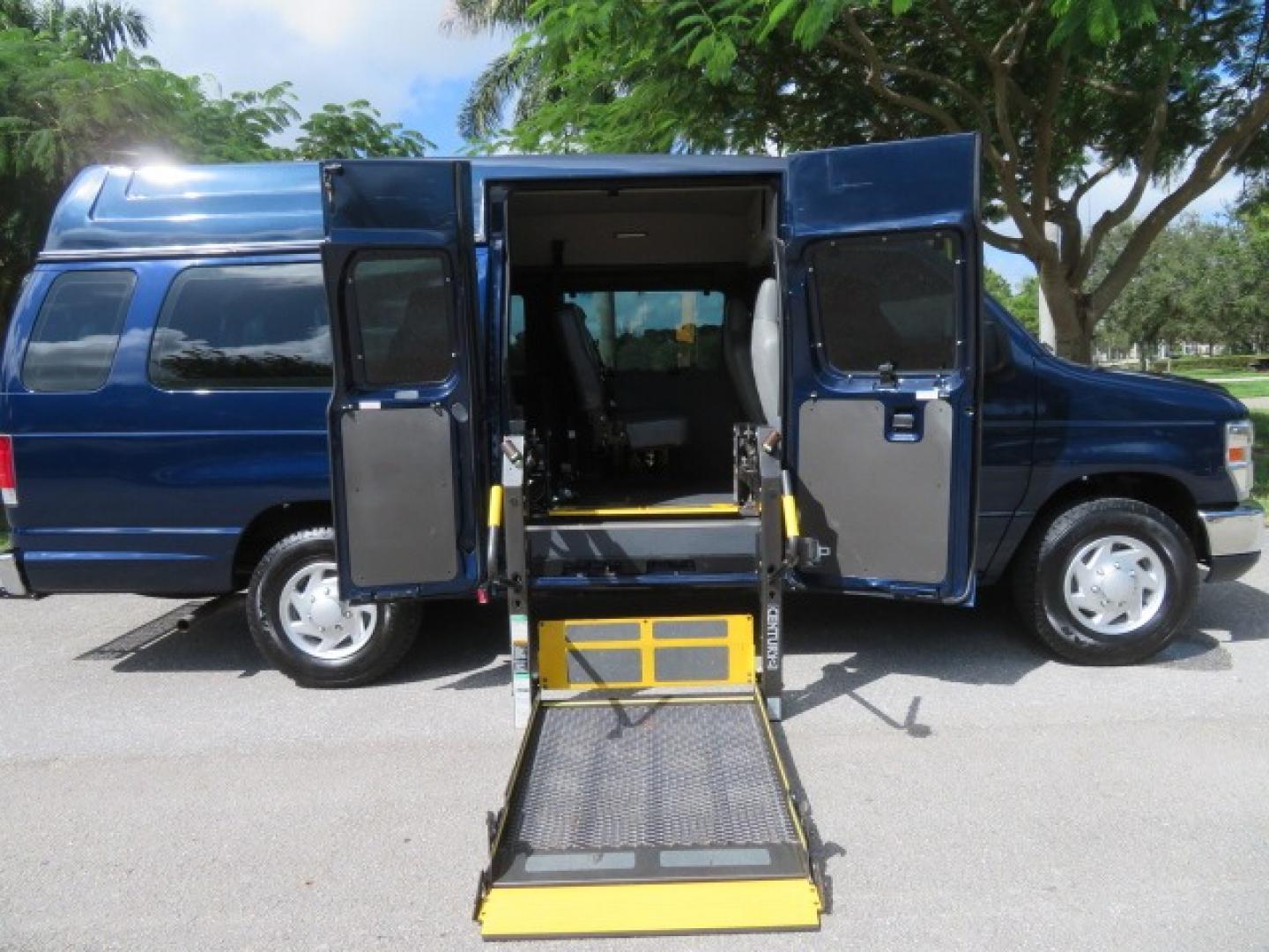 2013 Dark Blue /Gray Ford E-Series Van E-250 Extended (1FTNS2EW4DD) with an 4.6L V8 SOHC 16V engine, 4-Speed Automatic transmission, located at 4301 Oak Circle #19, Boca Raton, FL, 33431, (954) 561-2499, 26.388861, -80.084038 - You are looking at a Beautiful 2013 Ford Econoline E250 Extended handicap wheelchair conversion van with 37K Original Miles, Braun Century 2 800LB Commercial Side Entry Wheelchair Lift, Raised Side Entry, Hard Rubber Floor in the rear, Rear Jump Seats, Rear Folding Seat, Q Straint Tie Down System th - Photo#32