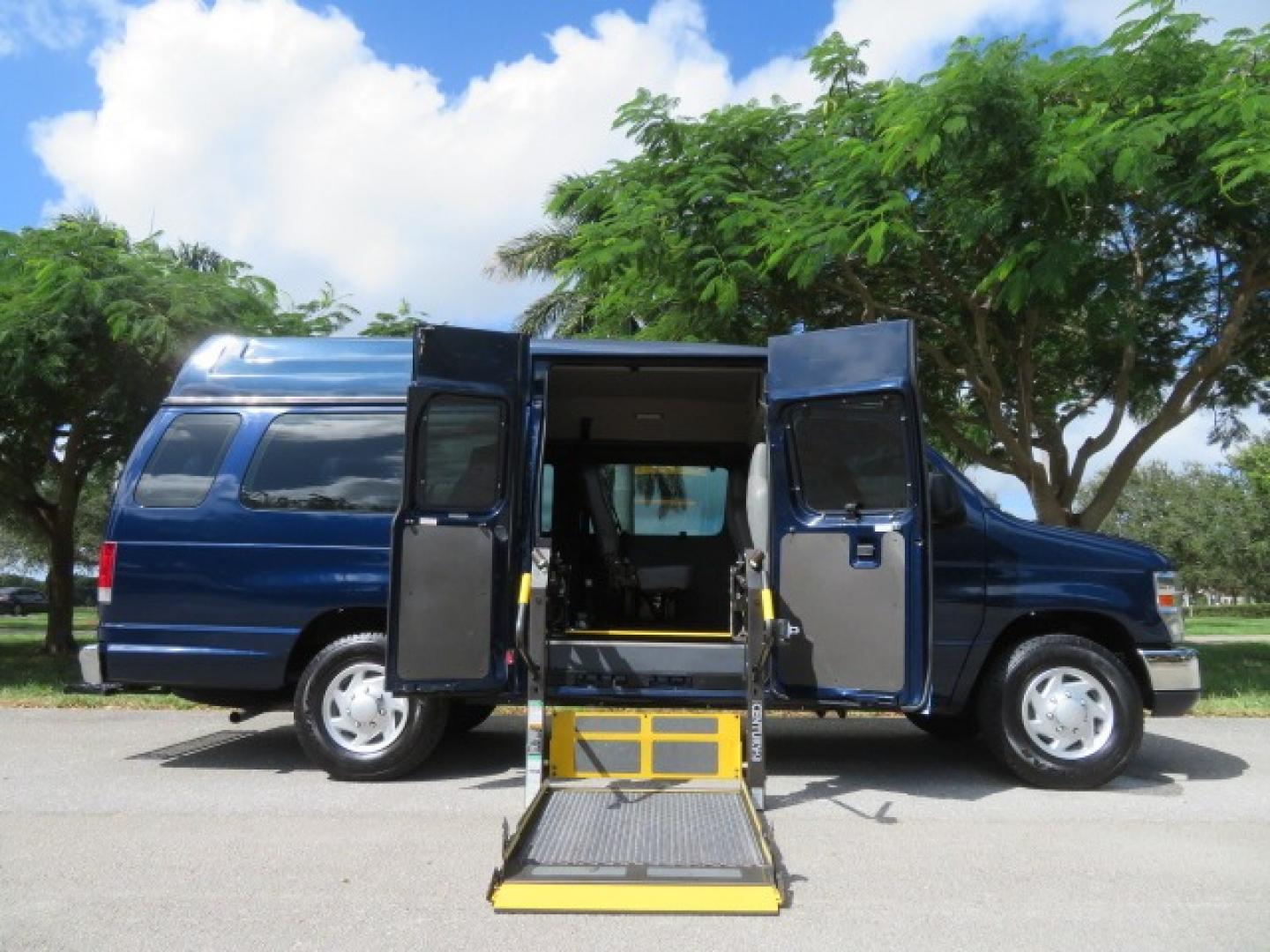 2013 Dark Blue /Gray Ford E-Series Van E-250 Extended (1FTNS2EW4DD) with an 4.6L V8 SOHC 16V engine, 4-Speed Automatic transmission, located at 4301 Oak Circle #19, Boca Raton, FL, 33431, (954) 561-2499, 26.388861, -80.084038 - You are looking at a Beautiful 2013 Ford Econoline E250 Extended handicap wheelchair conversion van with 37K Original Miles, Braun Century 2 800LB Commercial Side Entry Wheelchair Lift, Raised Side Entry, Hard Rubber Floor in the rear, Rear Jump Seats, Rear Folding Seat, Q Straint Tie Down System th - Photo#35