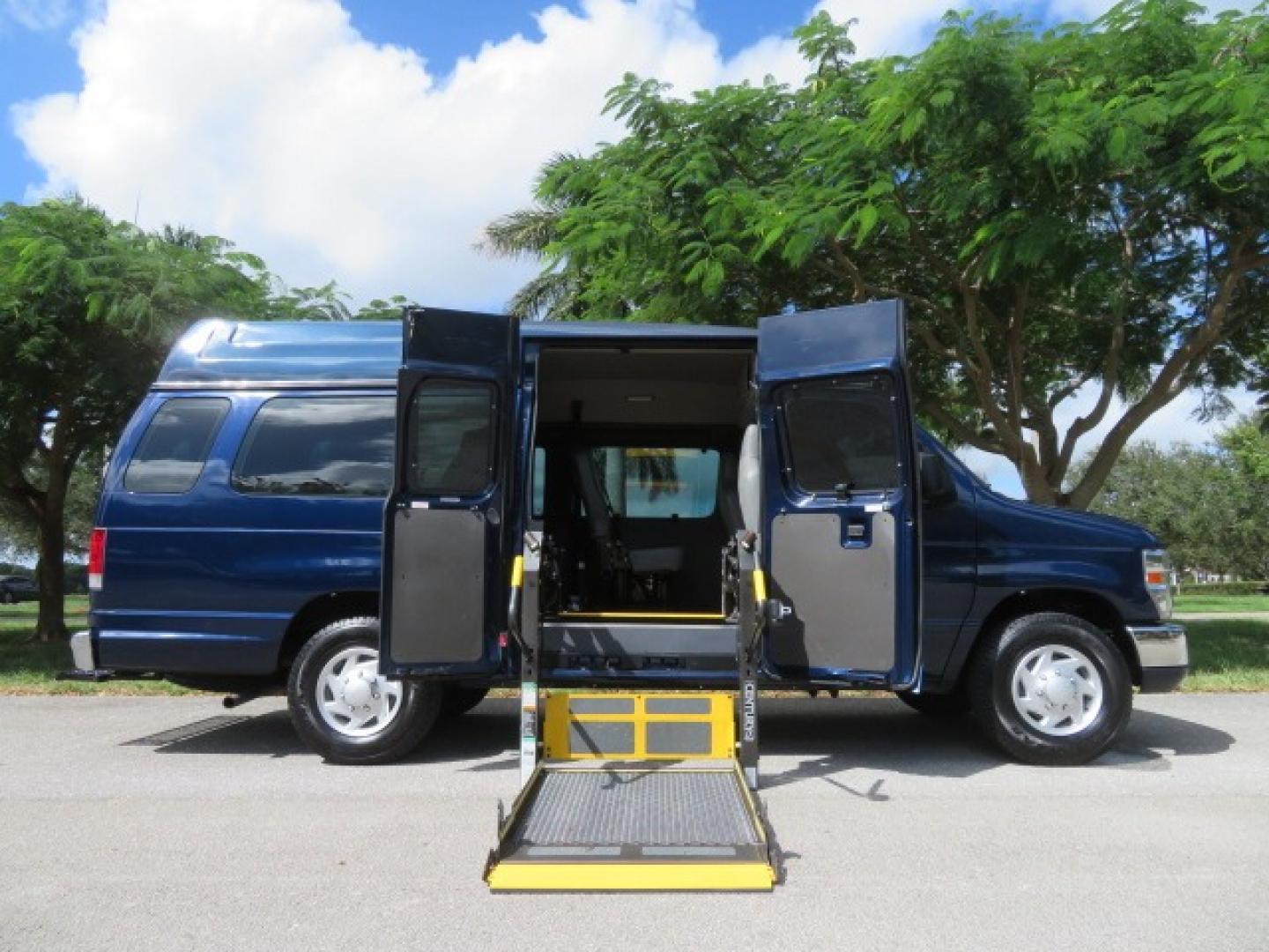 2013 Dark Blue /Gray Ford E-Series Van E-250 Extended (1FTNS2EW4DD) with an 4.6L V8 SOHC 16V engine, 4-Speed Automatic transmission, located at 4301 Oak Circle #19, Boca Raton, FL, 33431, (954) 561-2499, 26.388861, -80.084038 - You are looking at a Beautiful 2013 Ford Econoline E250 Extended handicap wheelchair conversion van with 37K Original Miles, Braun Century 2 800LB Commercial Side Entry Wheelchair Lift, Raised Side Entry, Hard Rubber Floor in the rear, Rear Jump Seats, Rear Folding Seat, Q Straint Tie Down System th - Photo#36