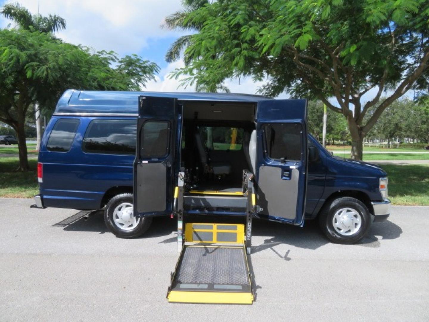 2013 Dark Blue /Gray Ford E-Series Van E-250 Extended (1FTNS2EW4DD) with an 4.6L V8 SOHC 16V engine, 4-Speed Automatic transmission, located at 4301 Oak Circle #19, Boca Raton, FL, 33431, (954) 561-2499, 26.388861, -80.084038 - You are looking at a Beautiful 2013 Ford Econoline E250 Extended handicap wheelchair conversion van with 37K Original Miles, Braun Century 2 800LB Commercial Side Entry Wheelchair Lift, Raised Side Entry, Hard Rubber Floor in the rear, Rear Jump Seats, Rear Folding Seat, Q Straint Tie Down System th - Photo#37