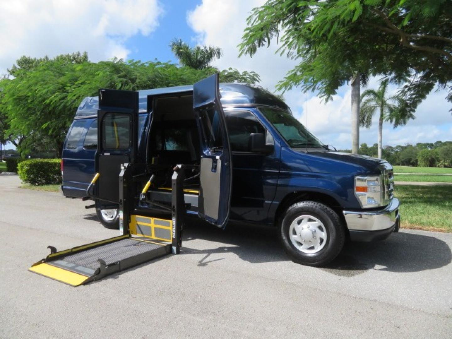 2013 Dark Blue /Gray Ford E-Series Van E-250 Extended (1FTNS2EW4DD) with an 4.6L V8 SOHC 16V engine, 4-Speed Automatic transmission, located at 4301 Oak Circle #19, Boca Raton, FL, 33431, (954) 561-2499, 26.388861, -80.084038 - You are looking at a Beautiful 2013 Ford Econoline E250 Extended handicap wheelchair conversion van with 37K Original Miles, Braun Century 2 800LB Commercial Side Entry Wheelchair Lift, Raised Side Entry, Hard Rubber Floor in the rear, Rear Jump Seats, Rear Folding Seat, Q Straint Tie Down System th - Photo#38