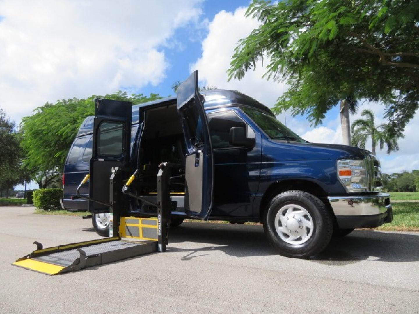 2013 Dark Blue /Gray Ford E-Series Van E-250 Extended (1FTNS2EW4DD) with an 4.6L V8 SOHC 16V engine, 4-Speed Automatic transmission, located at 4301 Oak Circle #19, Boca Raton, FL, 33431, (954) 561-2499, 26.388861, -80.084038 - You are looking at a Beautiful 2013 Ford Econoline E250 Extended handicap wheelchair conversion van with 37K Original Miles, Braun Century 2 800LB Commercial Side Entry Wheelchair Lift, Raised Side Entry, Hard Rubber Floor in the rear, Rear Jump Seats, Rear Folding Seat, Q Straint Tie Down System th - Photo#40