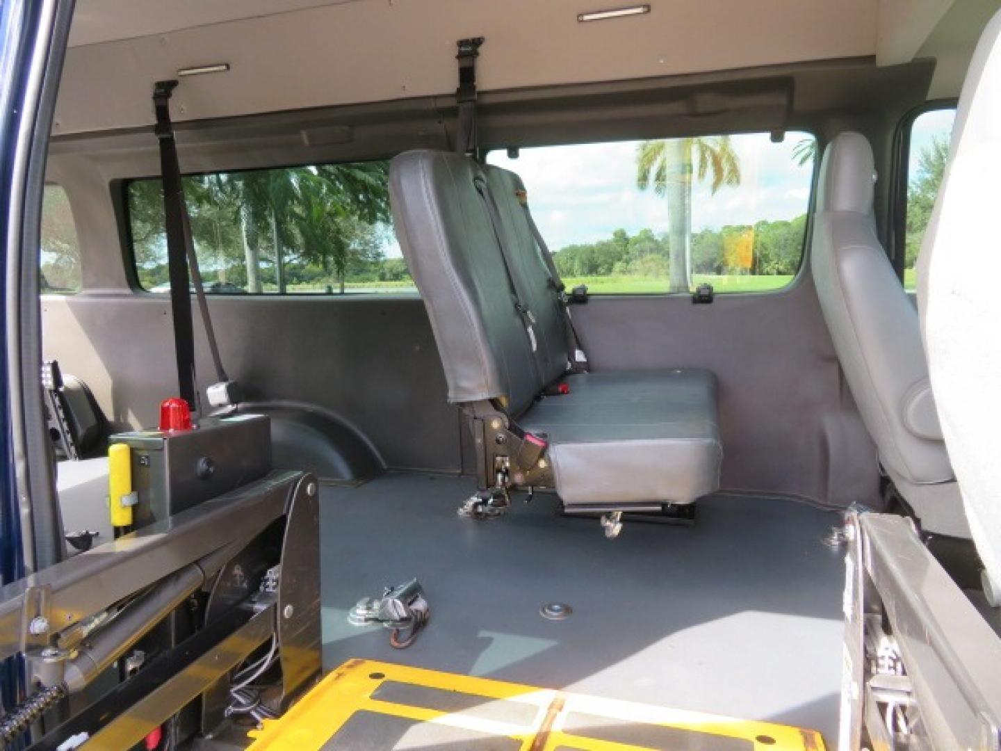 2013 Dark Blue /Gray Ford E-Series Van E-250 Extended (1FTNS2EW4DD) with an 4.6L V8 SOHC 16V engine, 4-Speed Automatic transmission, located at 4301 Oak Circle #19, Boca Raton, FL, 33431, (954) 561-2499, 26.388861, -80.084038 - You are looking at a Beautiful 2013 Ford Econoline E250 Extended handicap wheelchair conversion van with 37K Original Miles, Braun Century 2 800LB Commercial Side Entry Wheelchair Lift, Raised Side Entry, Hard Rubber Floor in the rear, Rear Jump Seats, Rear Folding Seat, Q Straint Tie Down System th - Photo#47