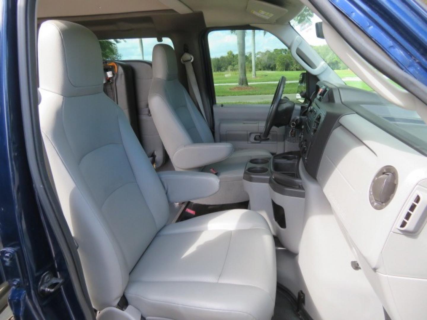 2013 Dark Blue /Gray Ford E-Series Van E-250 Extended (1FTNS2EW4DD) with an 4.6L V8 SOHC 16V engine, 4-Speed Automatic transmission, located at 4301 Oak Circle #19, Boca Raton, FL, 33431, (954) 561-2499, 26.388861, -80.084038 - You are looking at a Beautiful 2013 Ford Econoline E250 Extended handicap wheelchair conversion van with 37K Original Miles, Braun Century 2 800LB Commercial Side Entry Wheelchair Lift, Raised Side Entry, Hard Rubber Floor in the rear, Rear Jump Seats, Rear Folding Seat, Q Straint Tie Down System th - Photo#70