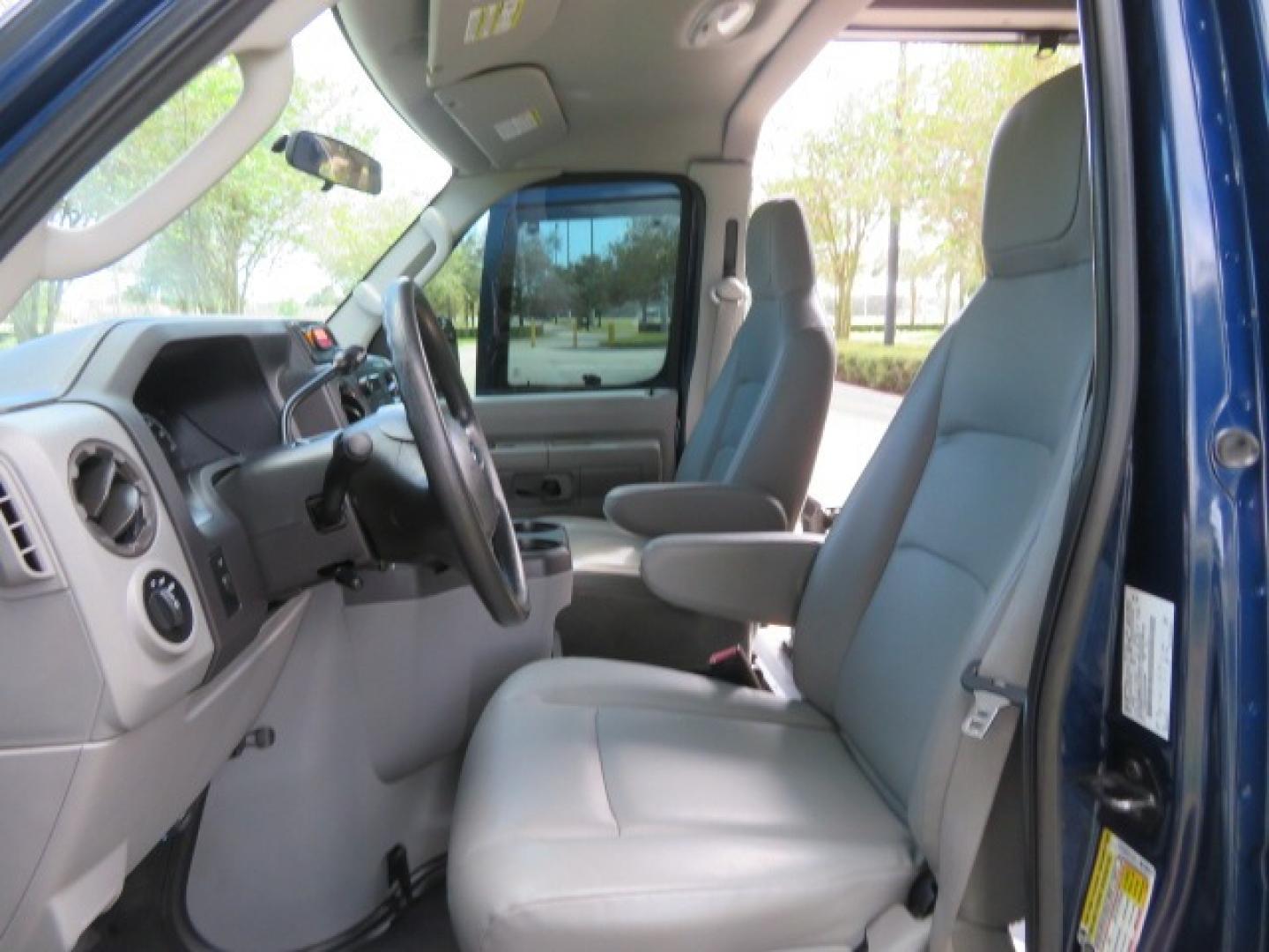 2013 Dark Blue /Gray Ford E-Series Van E-250 Extended (1FTNS2EW4DD) with an 4.6L V8 SOHC 16V engine, 4-Speed Automatic transmission, located at 4301 Oak Circle #19, Boca Raton, FL, 33431, (954) 561-2499, 26.388861, -80.084038 - You are looking at a Beautiful 2013 Ford Econoline E250 Extended handicap wheelchair conversion van with 37K Original Miles, Braun Century 2 800LB Commercial Side Entry Wheelchair Lift, Raised Side Entry, Hard Rubber Floor in the rear, Rear Jump Seats, Rear Folding Seat, Q Straint Tie Down System th - Photo#71