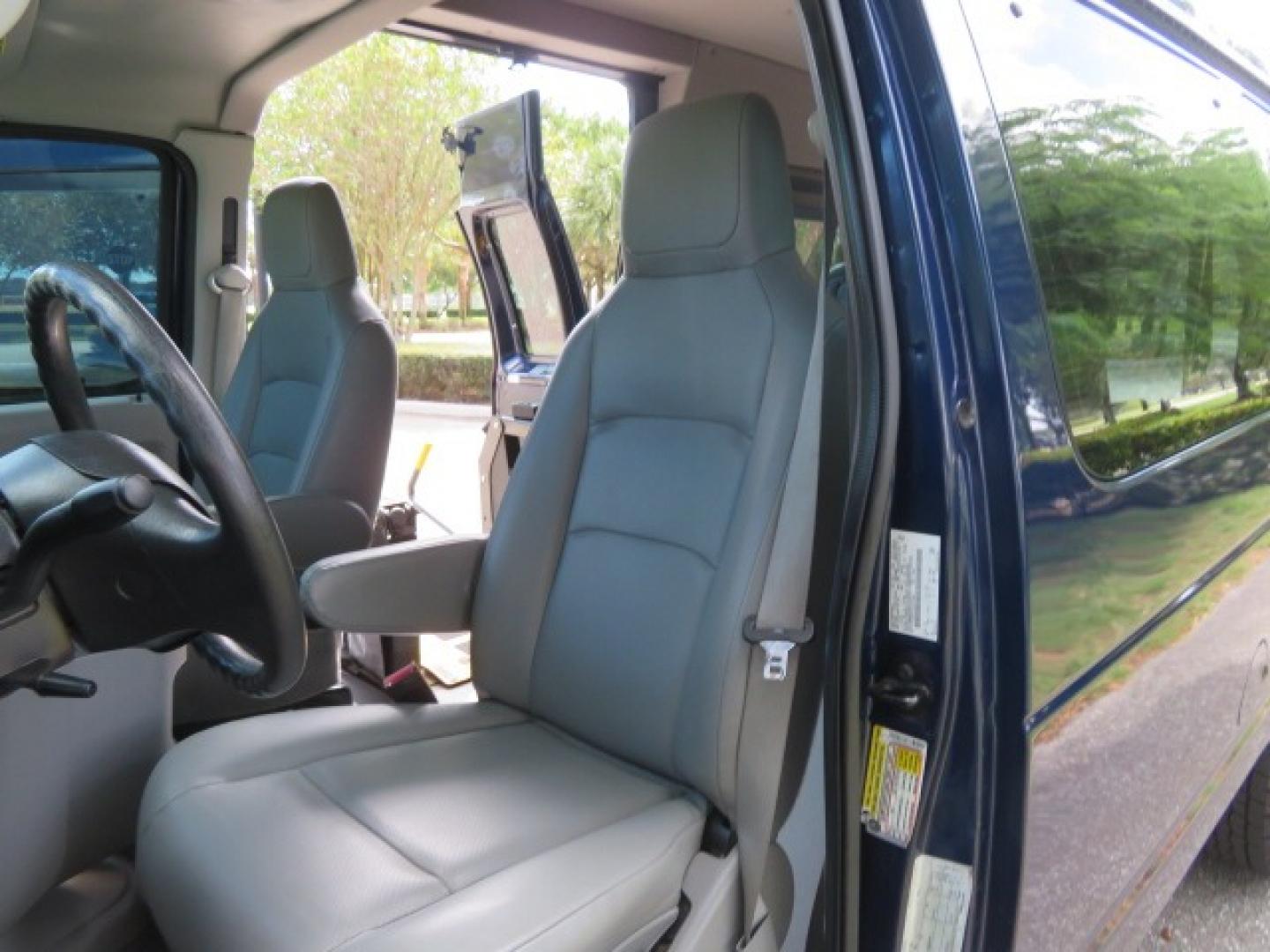 2013 Dark Blue /Gray Ford E-Series Van E-250 Extended (1FTNS2EW4DD) with an 4.6L V8 SOHC 16V engine, 4-Speed Automatic transmission, located at 4301 Oak Circle #19, Boca Raton, FL, 33431, (954) 561-2499, 26.388861, -80.084038 - You are looking at a Beautiful 2013 Ford Econoline E250 Extended handicap wheelchair conversion van with 37K Original Miles, Braun Century 2 800LB Commercial Side Entry Wheelchair Lift, Raised Side Entry, Hard Rubber Floor in the rear, Rear Jump Seats, Rear Folding Seat, Q Straint Tie Down System th - Photo#73