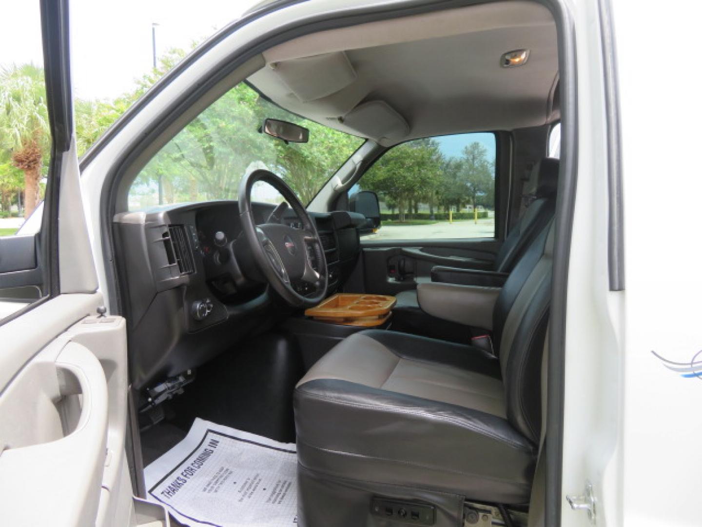 2012 /Gray Two Tone GMC Savana G3500 RWD Diesel Cargo (1GTZ7TCL5C1) with an 6.6L V8 OHV 16V TURBO DIESEL engine, 6-Speed Automatic transmission, located at 4301 Oak Circle #19, Boca Raton, FL, 33431, (954) 561-2499, 26.388861, -80.084038 - You are looking at Gorgeous Rare 1 Owner Rust Free 2012 GMC Savana 3500 Duramax 6.6L Diesel Handicap Wheelchair Conversion Van with 73K Original Miles, Power Side Entry Ricon 600Lb Wheelchair Lift, Leather, Heated Front Seats, Rear Power Folding Bench Seat Bed, Expanded Side Entry Doors, Michelin Ag - Photo#88